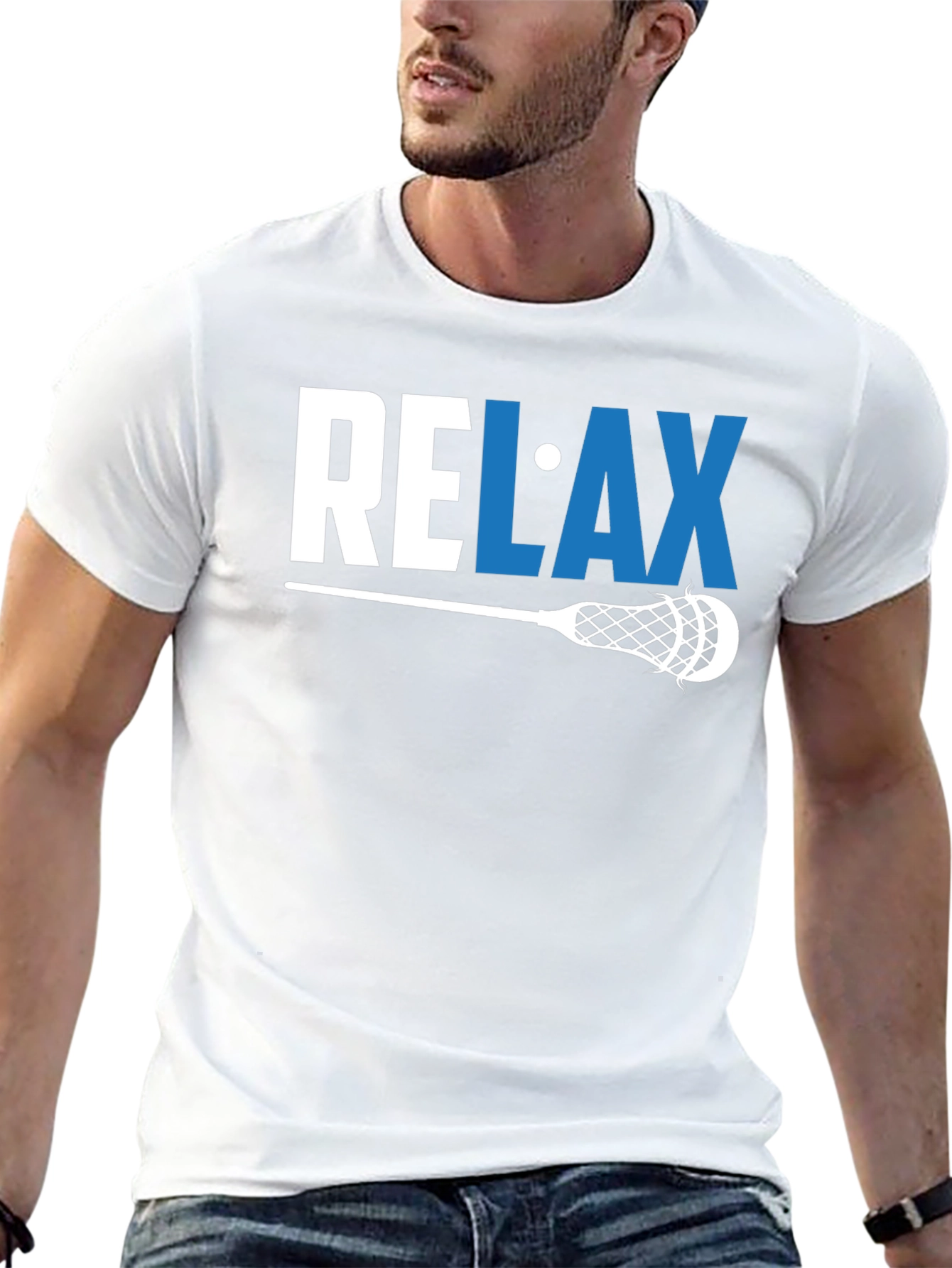 Relax Lacrosse Graphic Tee - Mens Black T-Shirt