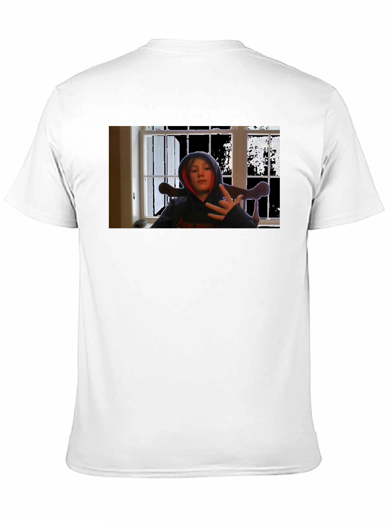 Black T-Shirt with Youth Graphic Print