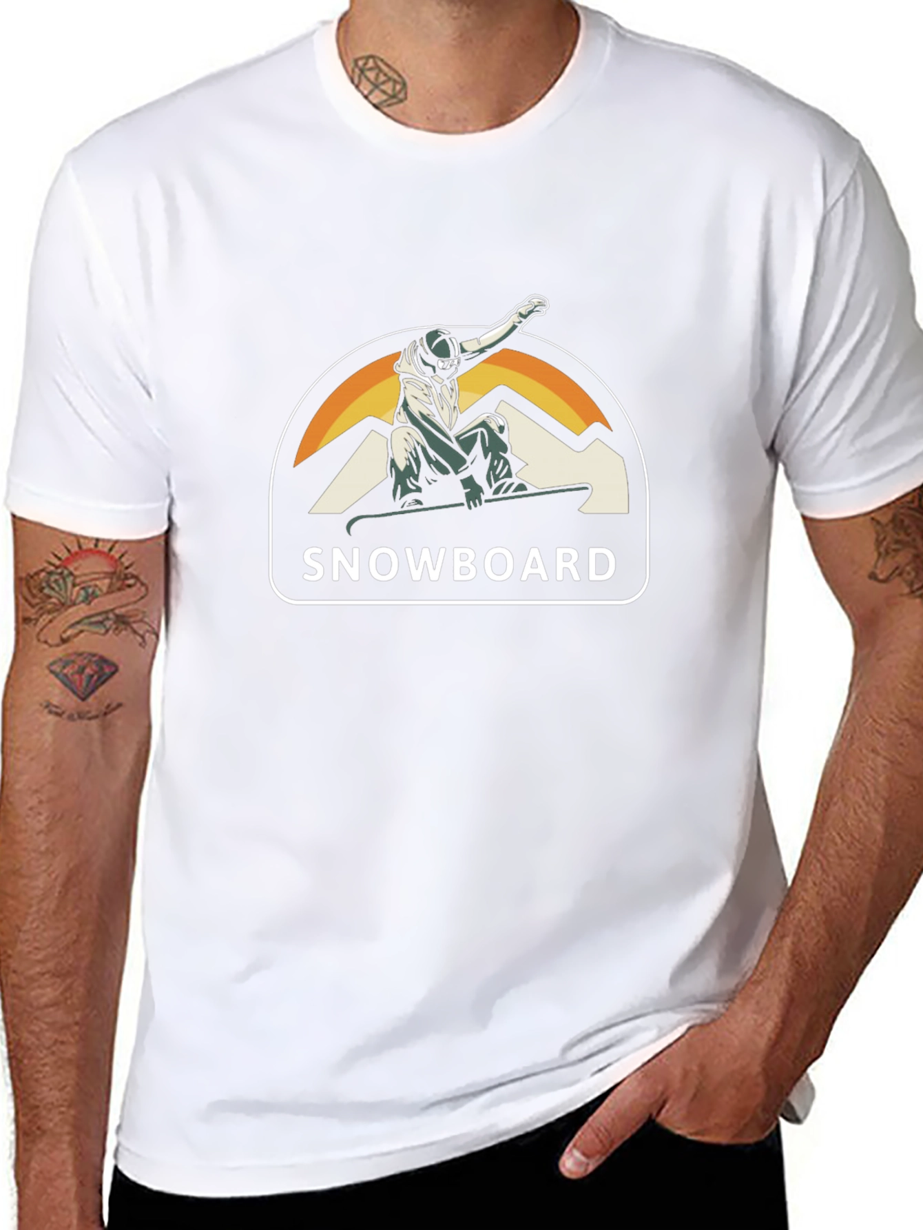 Cool Snowboarder T-Shirt - Black Graphic Tee
