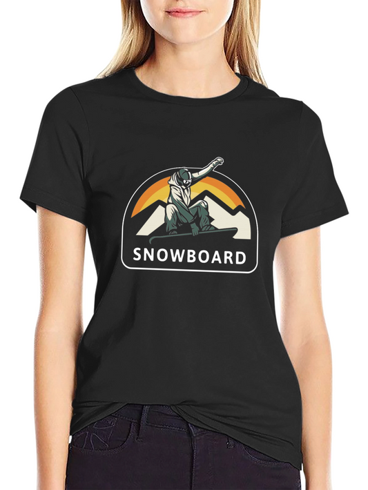 Cool Snowboarder T-Shirt - Black Graphic Tee