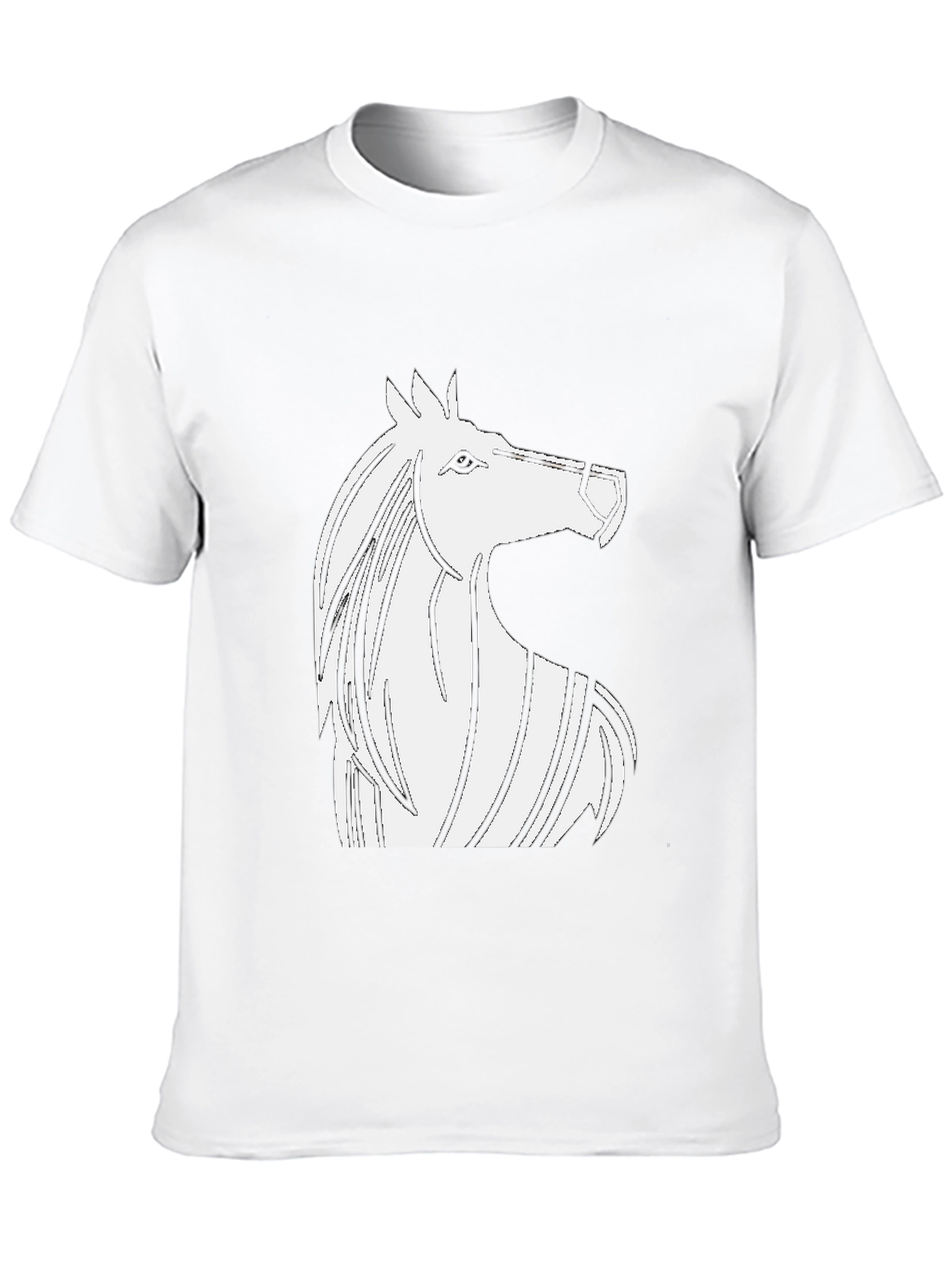 Horse Graphic Black T-Shirt - Stylish Mens Tee