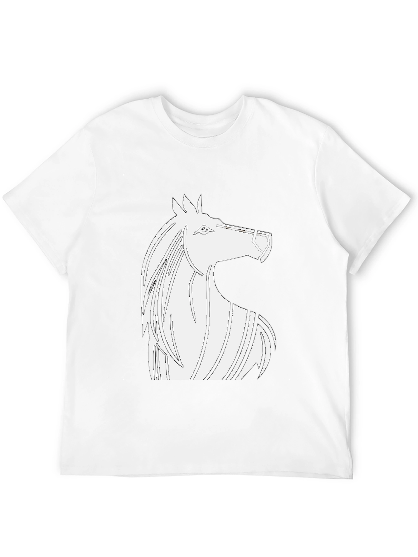 Horse Graphic Black T-Shirt - Stylish Mens Tee