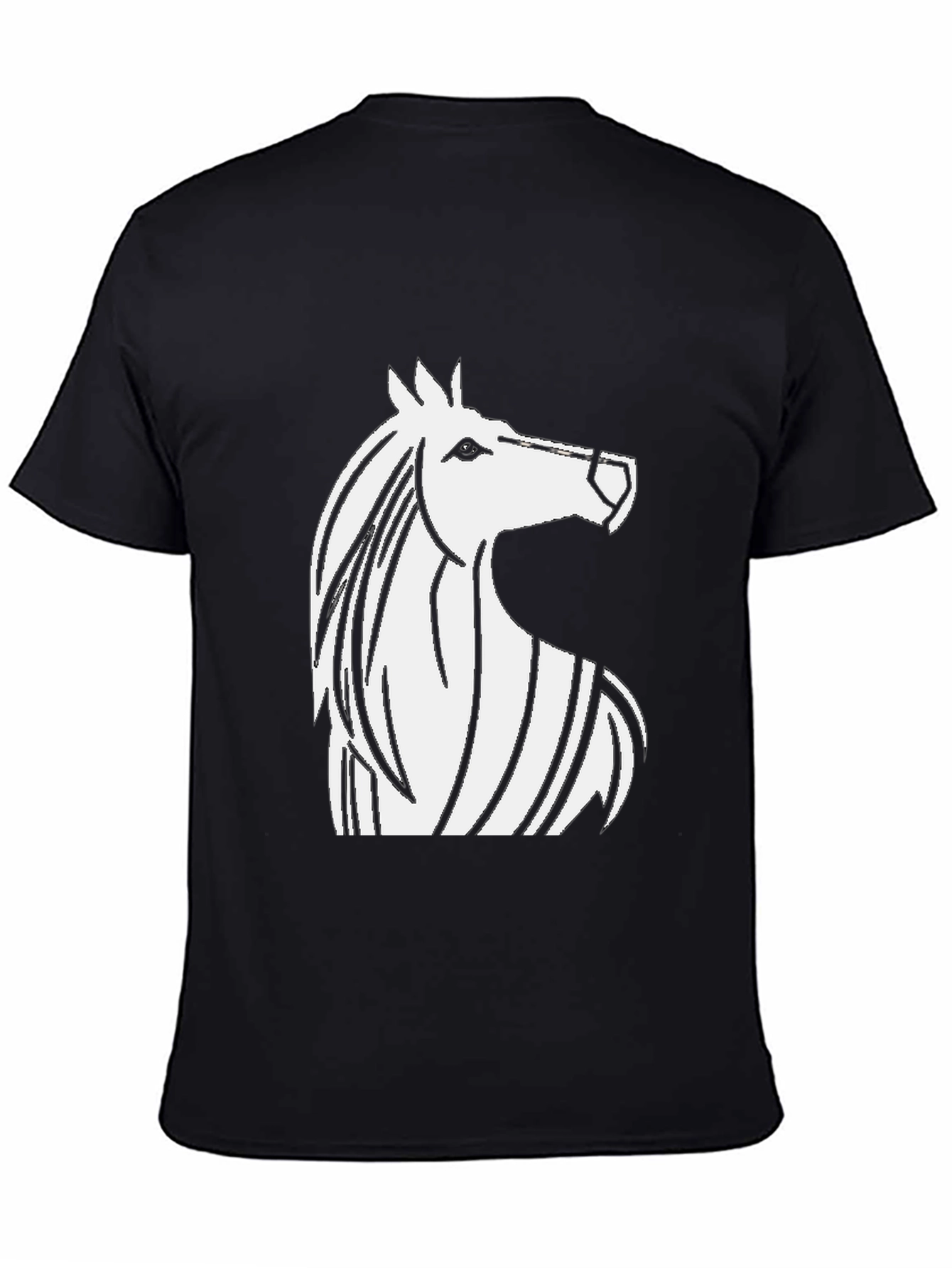 Horse Graphic Black T-Shirt - Stylish Mens Tee