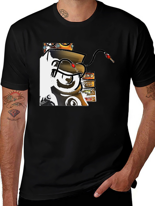 Funky Music Man Black T-Shirt