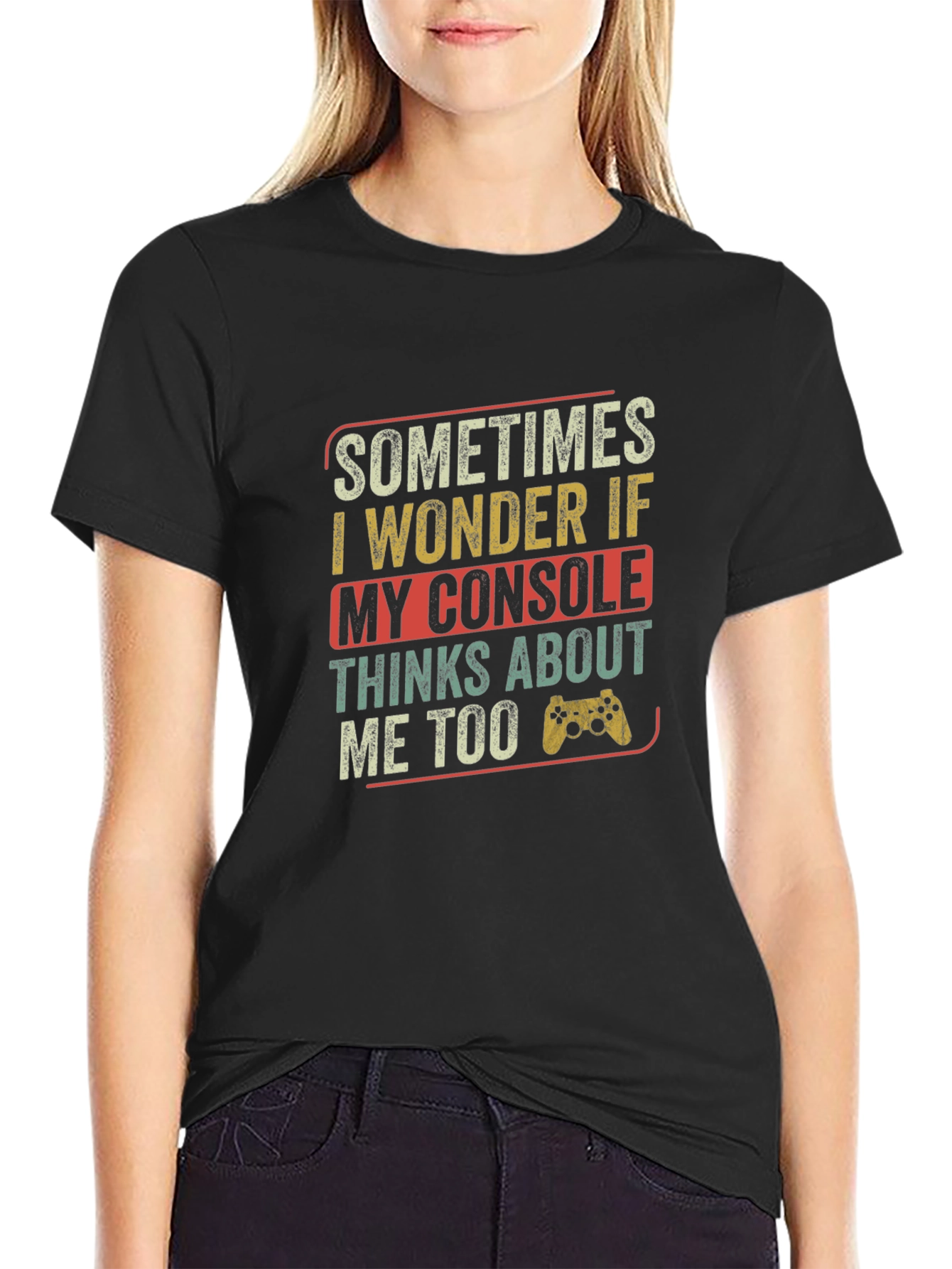 Funny Gamer T-Shirt - Console Thinks About Me Tee