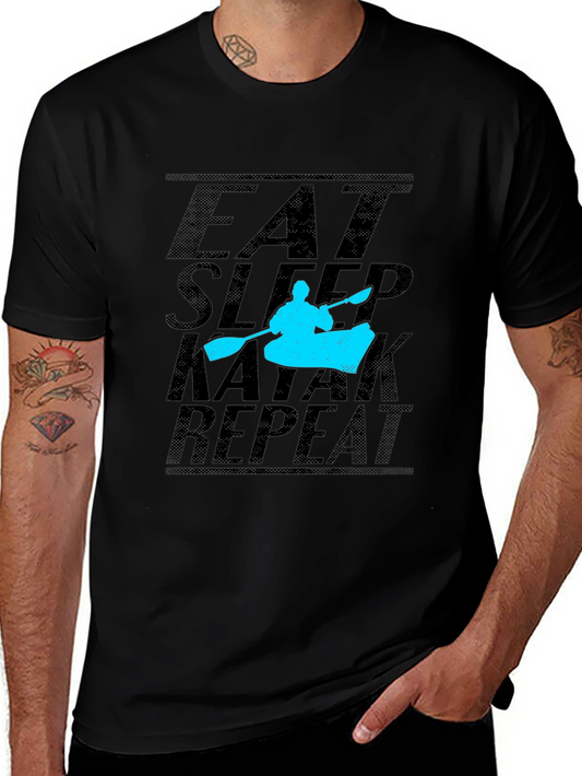 Eat Sleep Kayak Repeat Graphic Tee