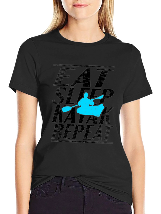 Eat Sleep Kayak Repeat Graphic Tee