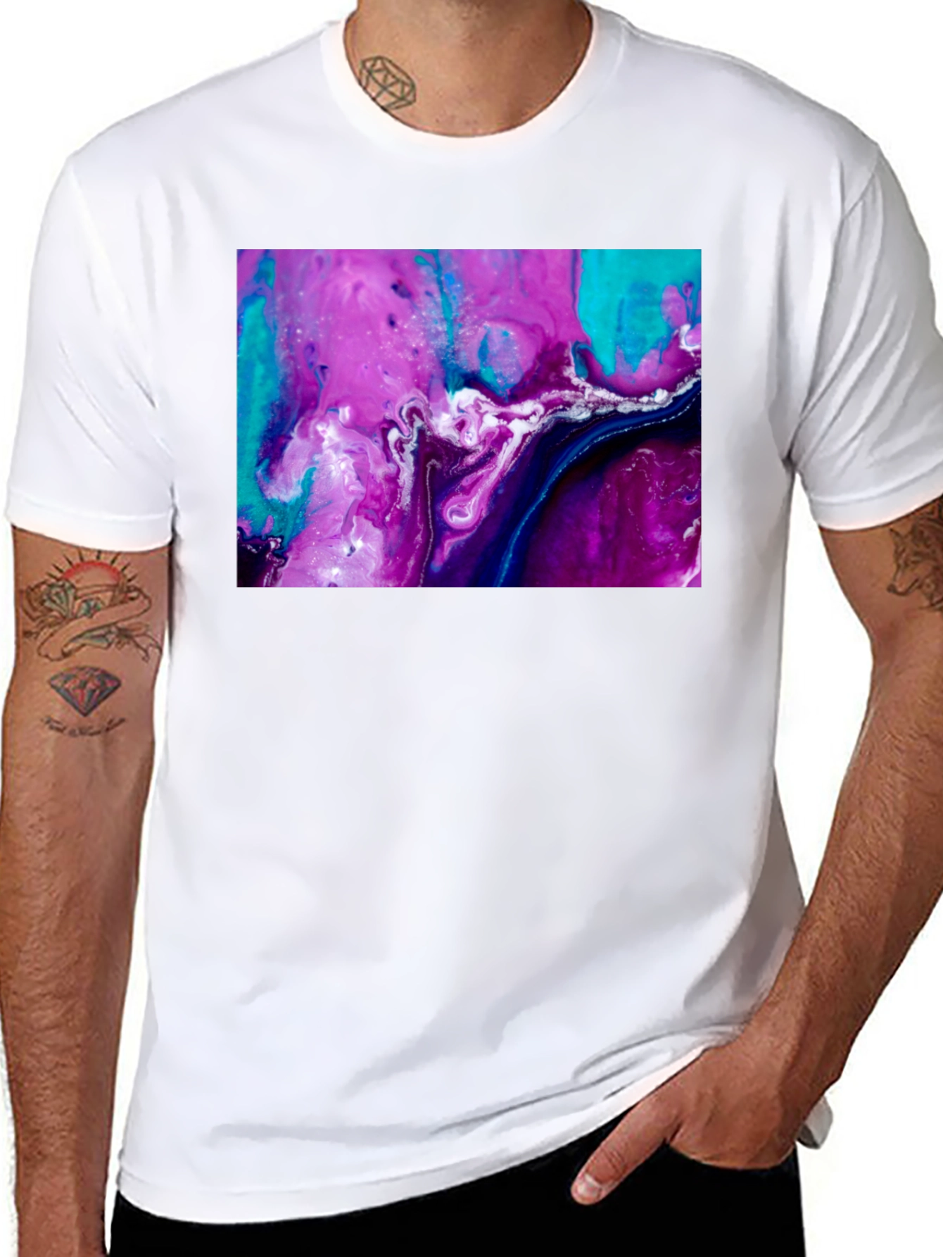 Abstract Art Graphic Tee - Modern Style