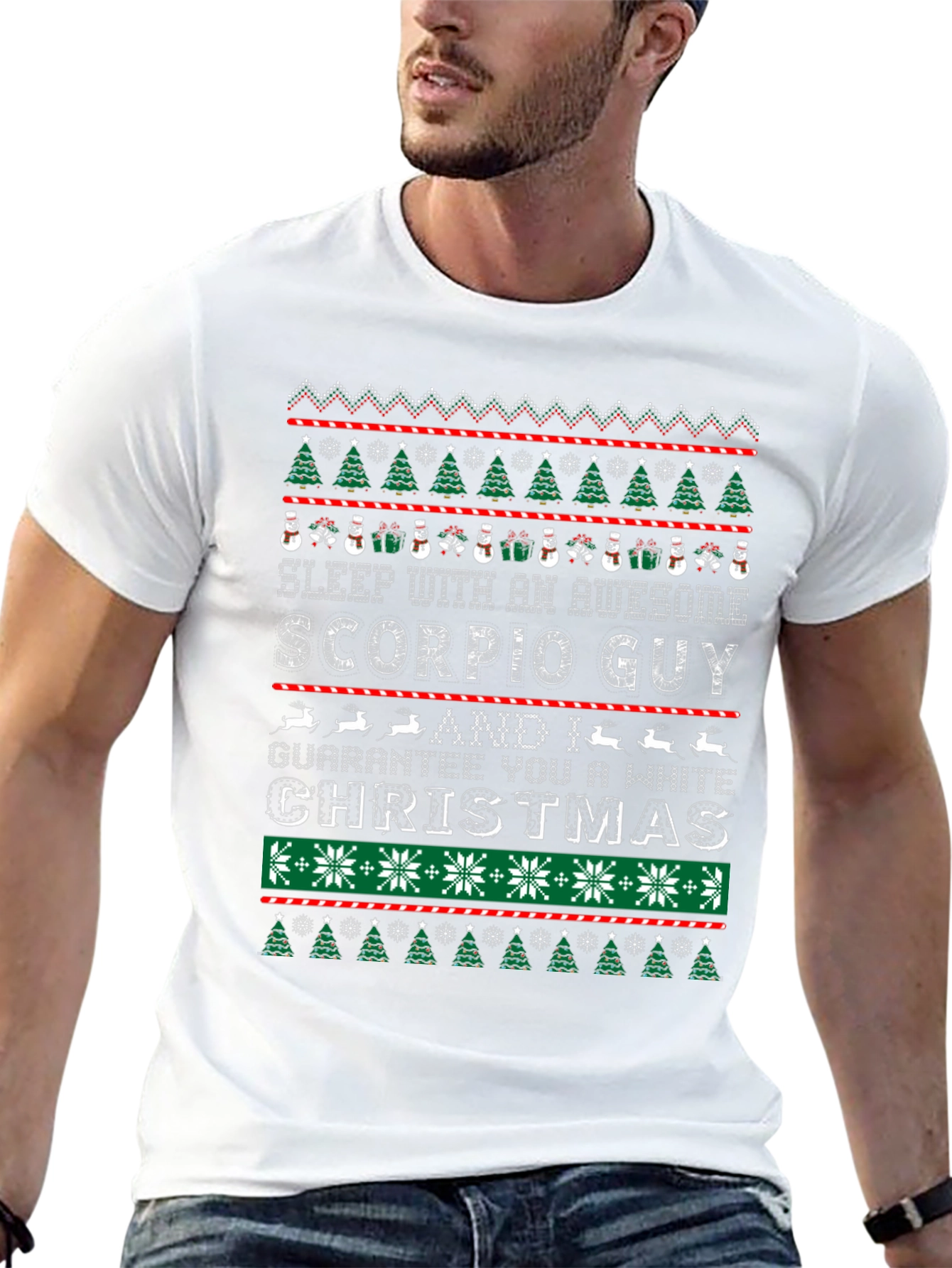 Awesome Scorpio Guy Christmas T-Shirt