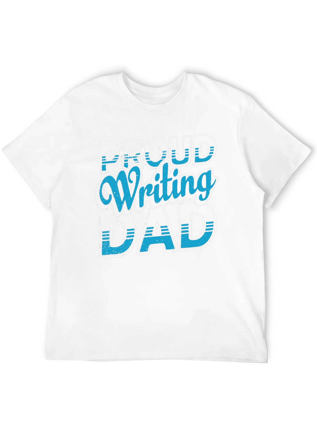 Proud Writing Dad T-Shirt - Black