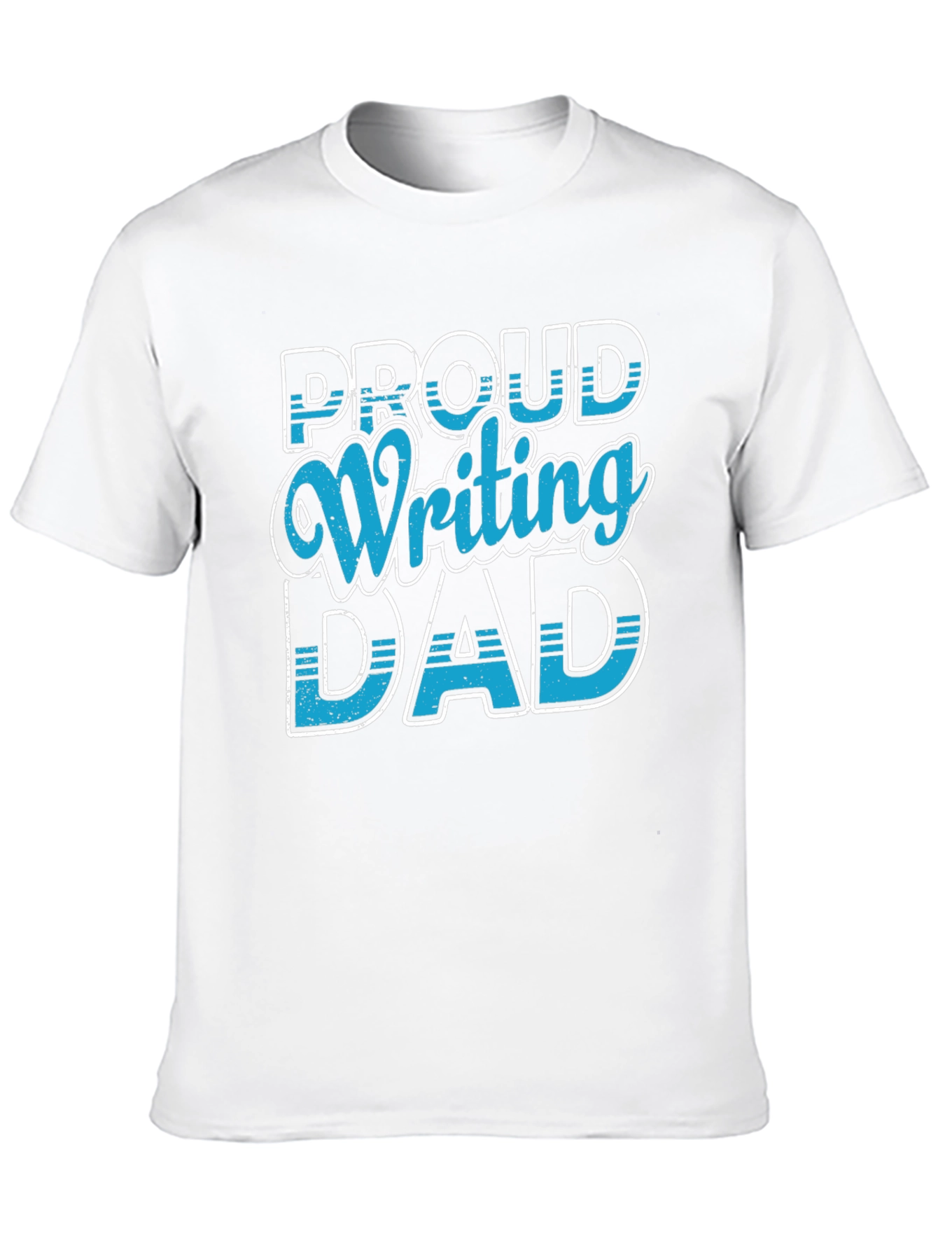 Proud Writing Dad T-Shirt - Black