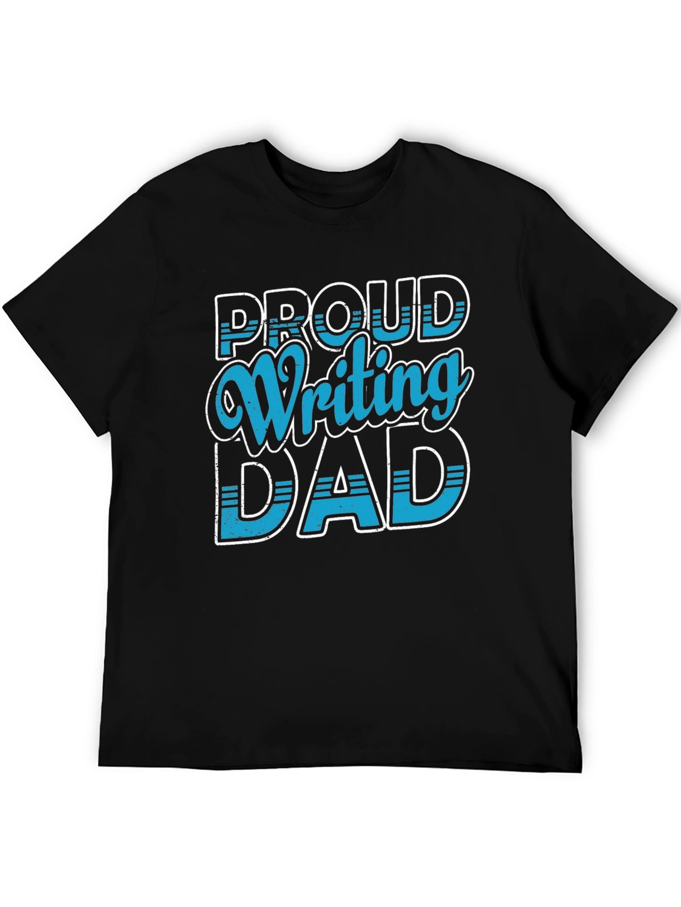 Proud Writing Dad T-Shirt - Black