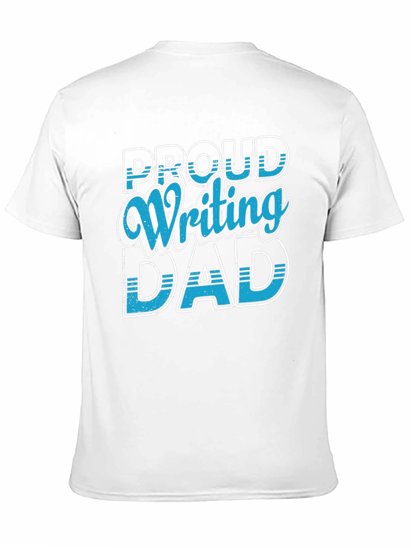 Proud Writing Dad T-Shirt - Black