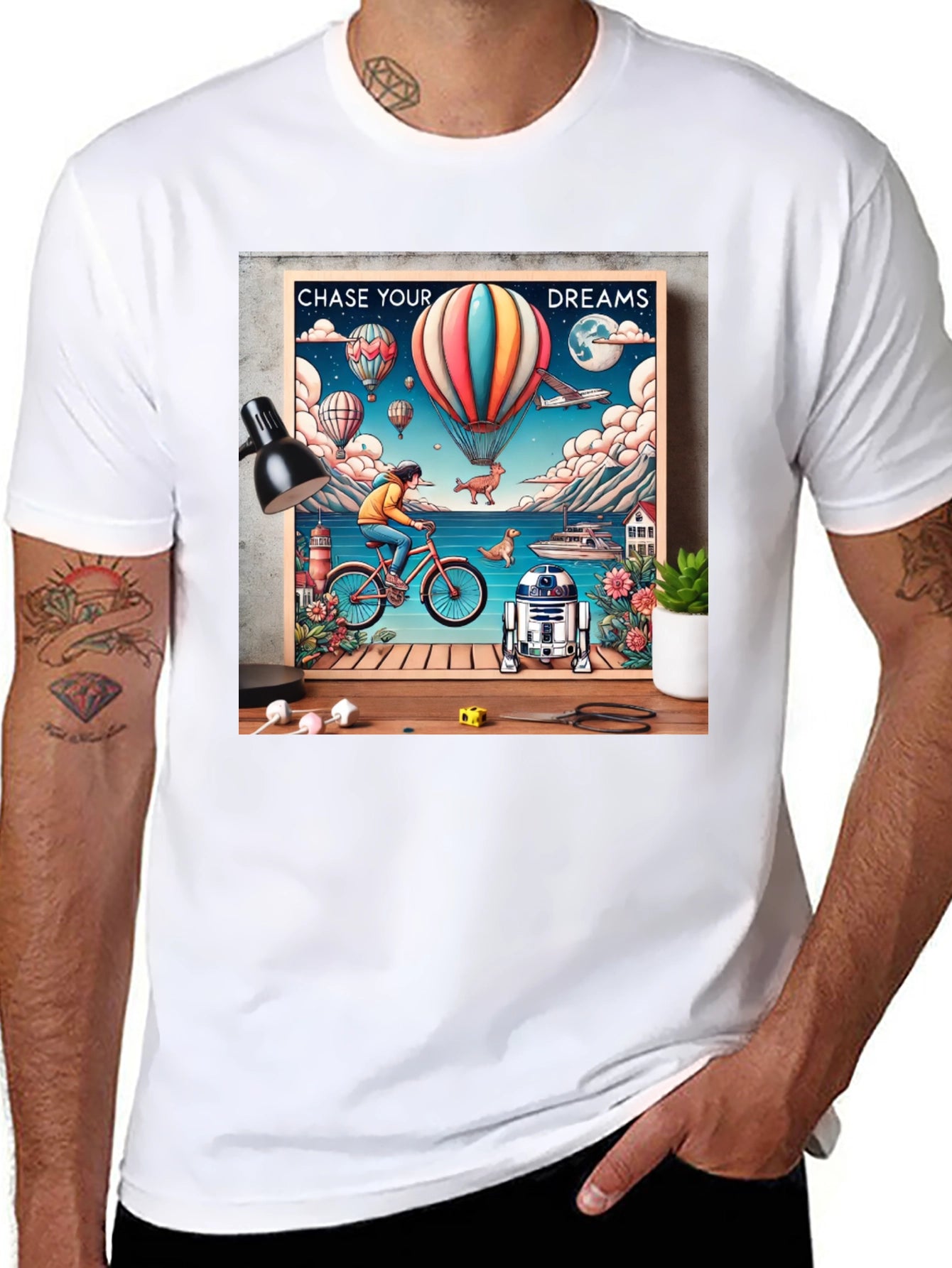 Chase Your Dreams Graphic Tee - Inspiring Design