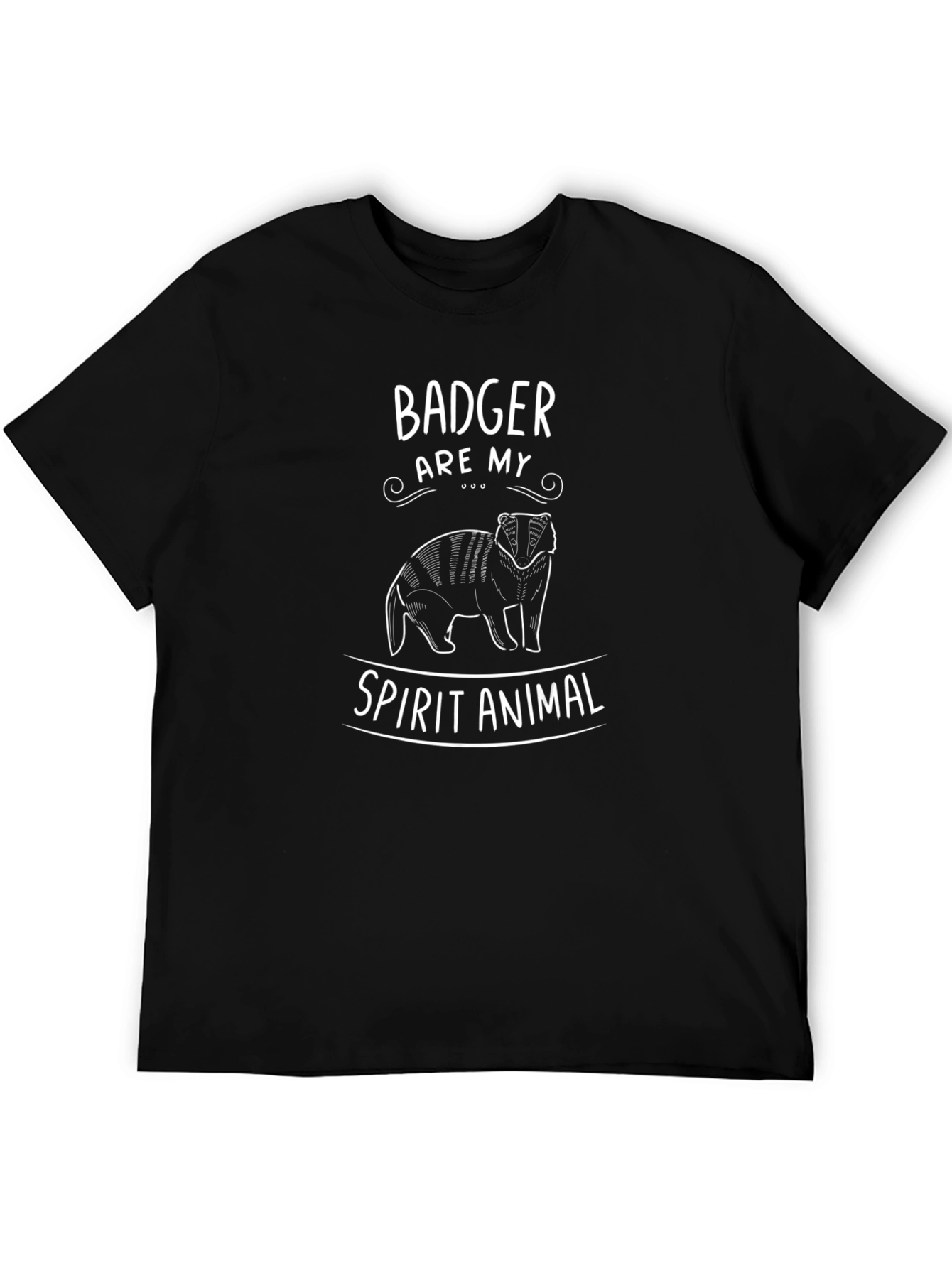 Badger Are My Spirit Animal Graphic Tee - Black
