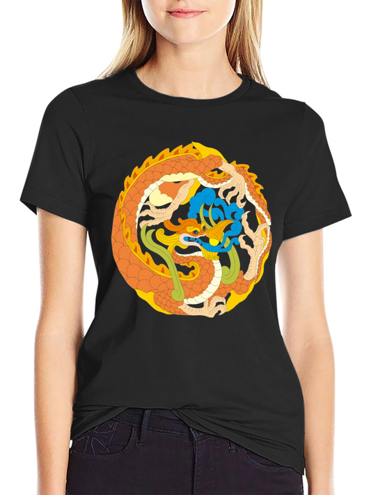 Dragon Circle Graphic Tee - Stylish & Unique Design