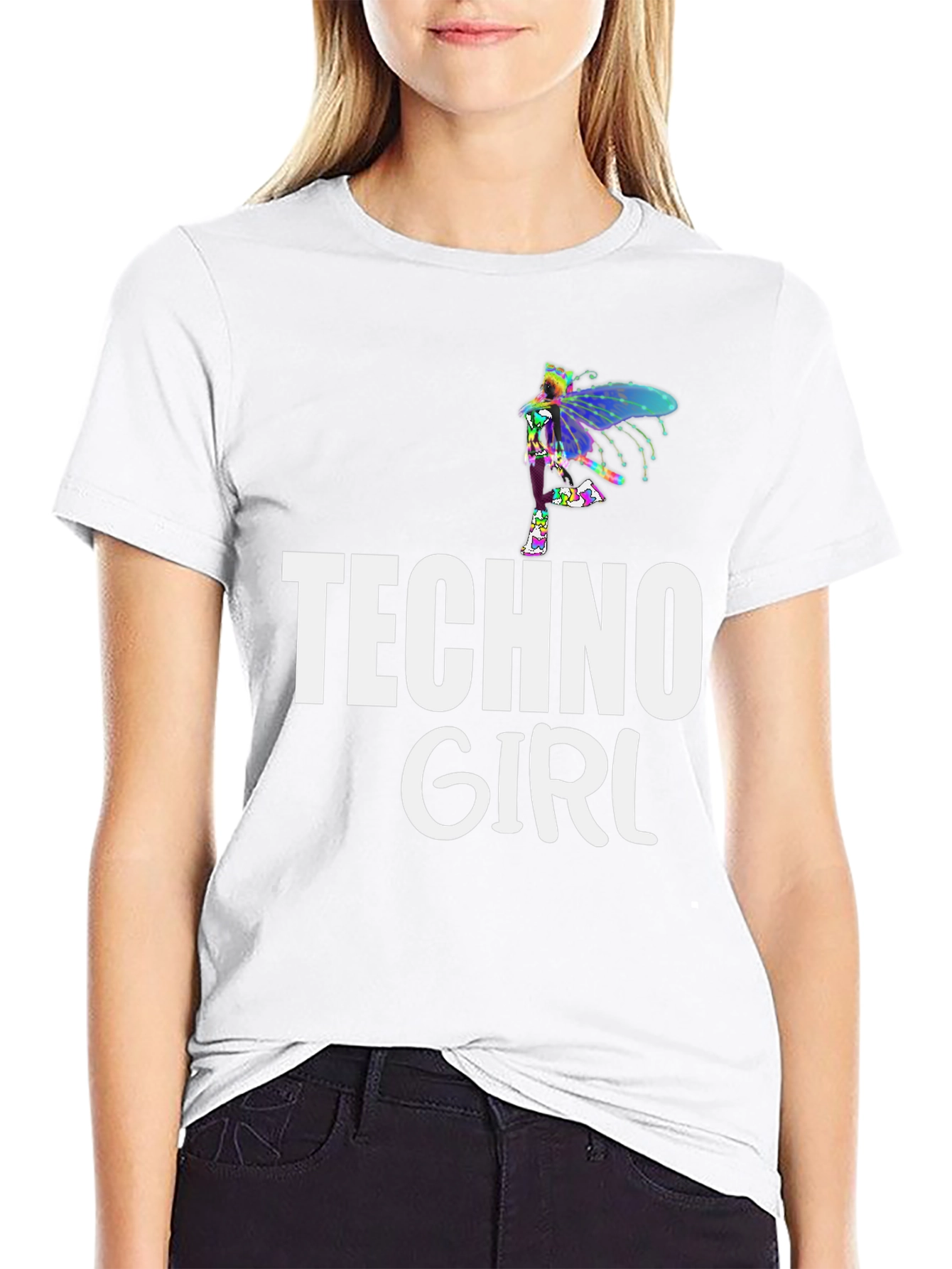 Techno Girl Black T-Shirt
