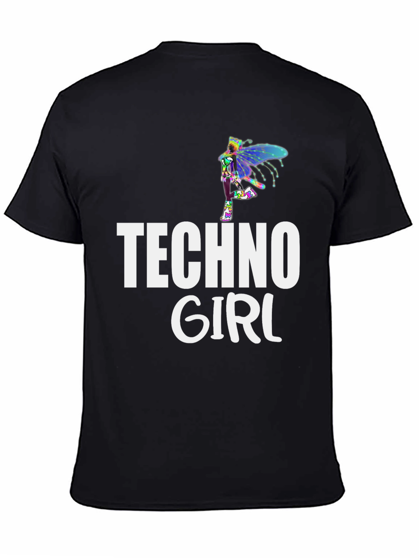 Techno Girl Black T-Shirt
