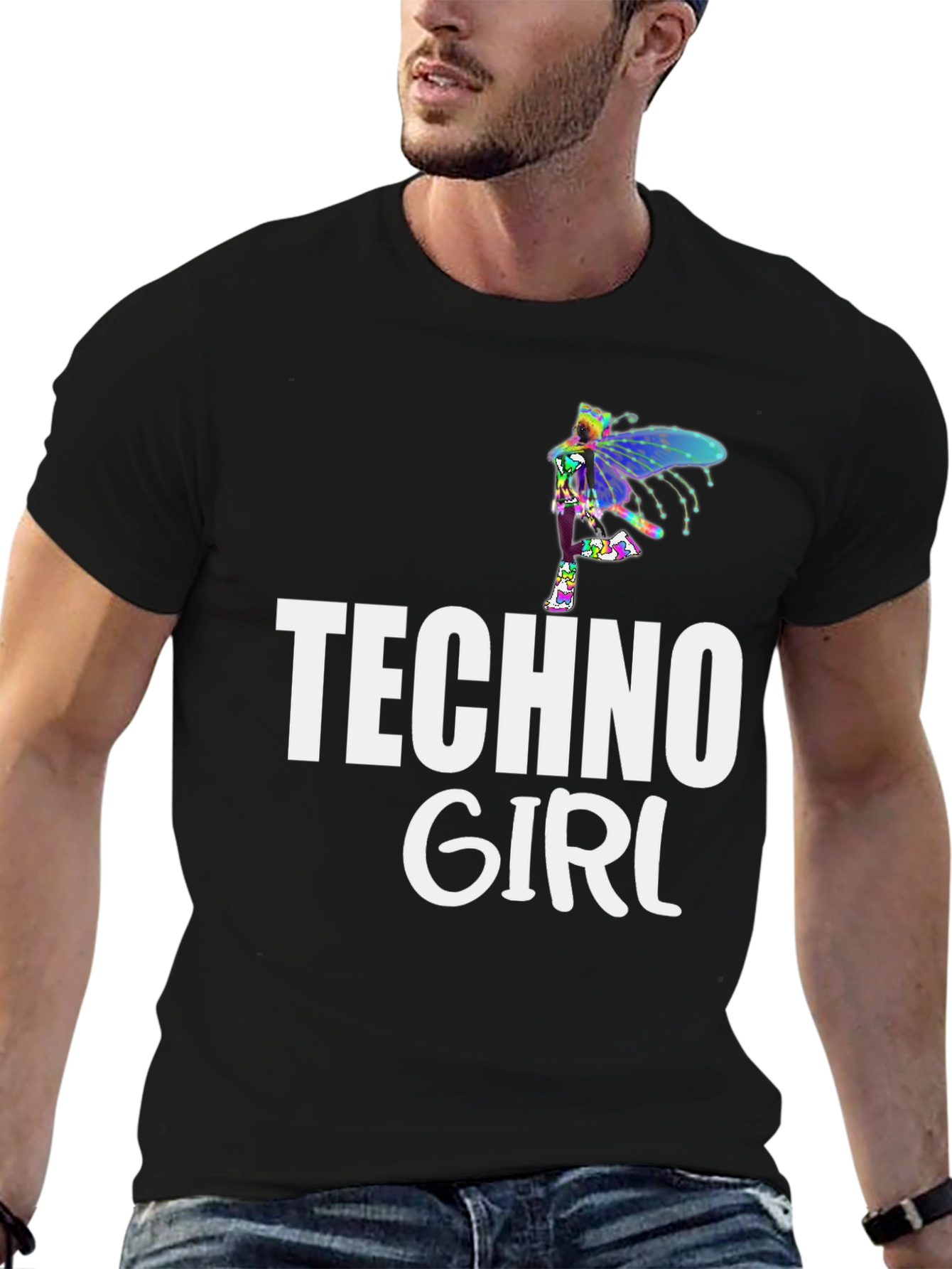 Techno Girl Black T-Shirt