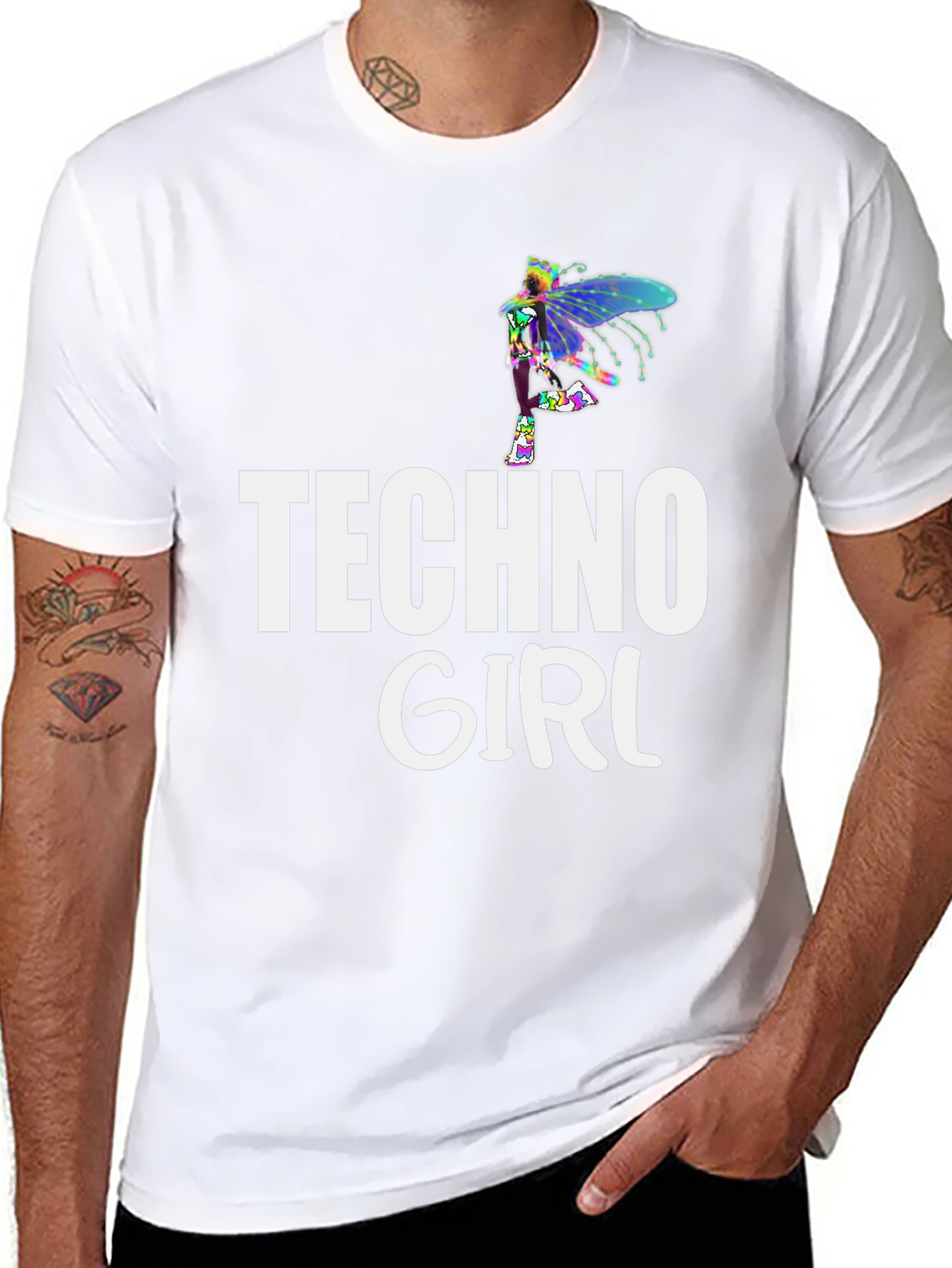 Techno Girl Black T-Shirt