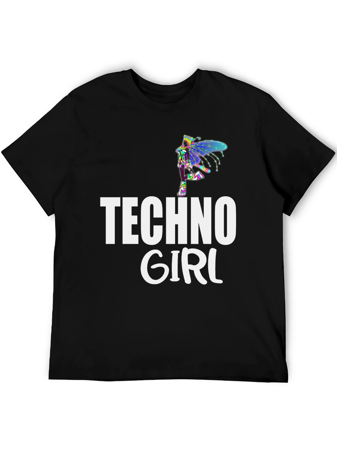 Techno Girl Black T-Shirt