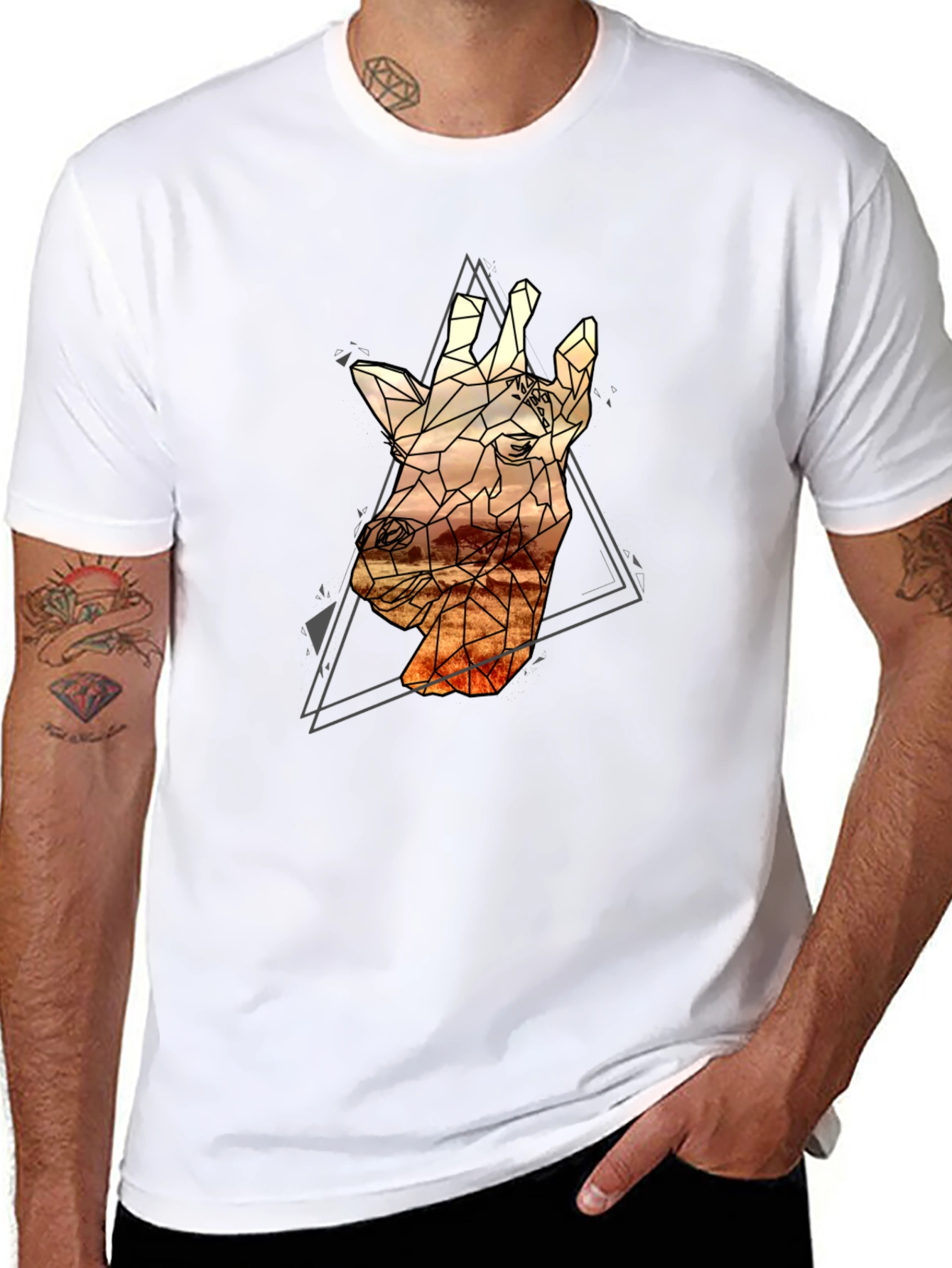 Geometric Giraffe T-Shirt