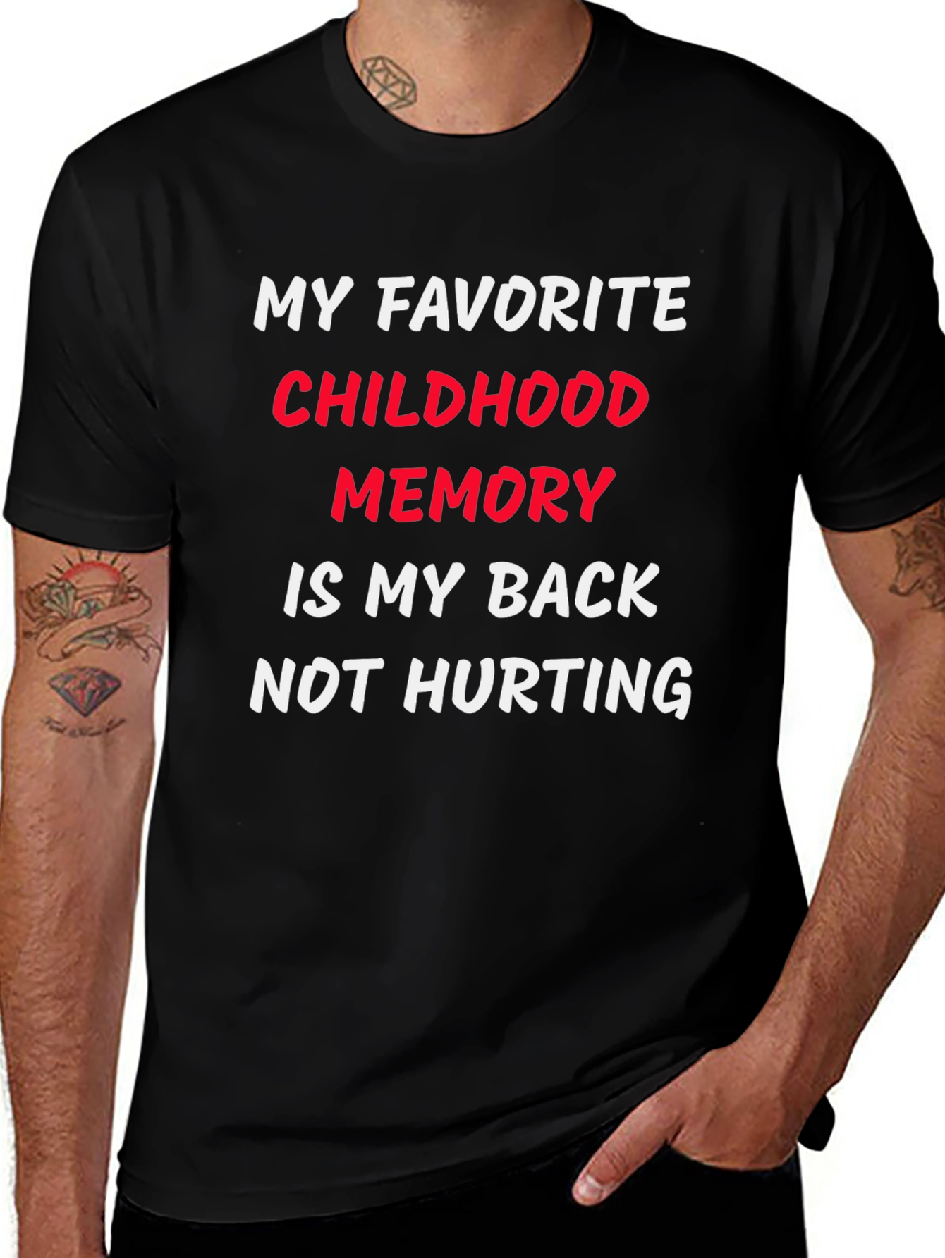 Funny Back Pain Childhood Memory T-Shirt