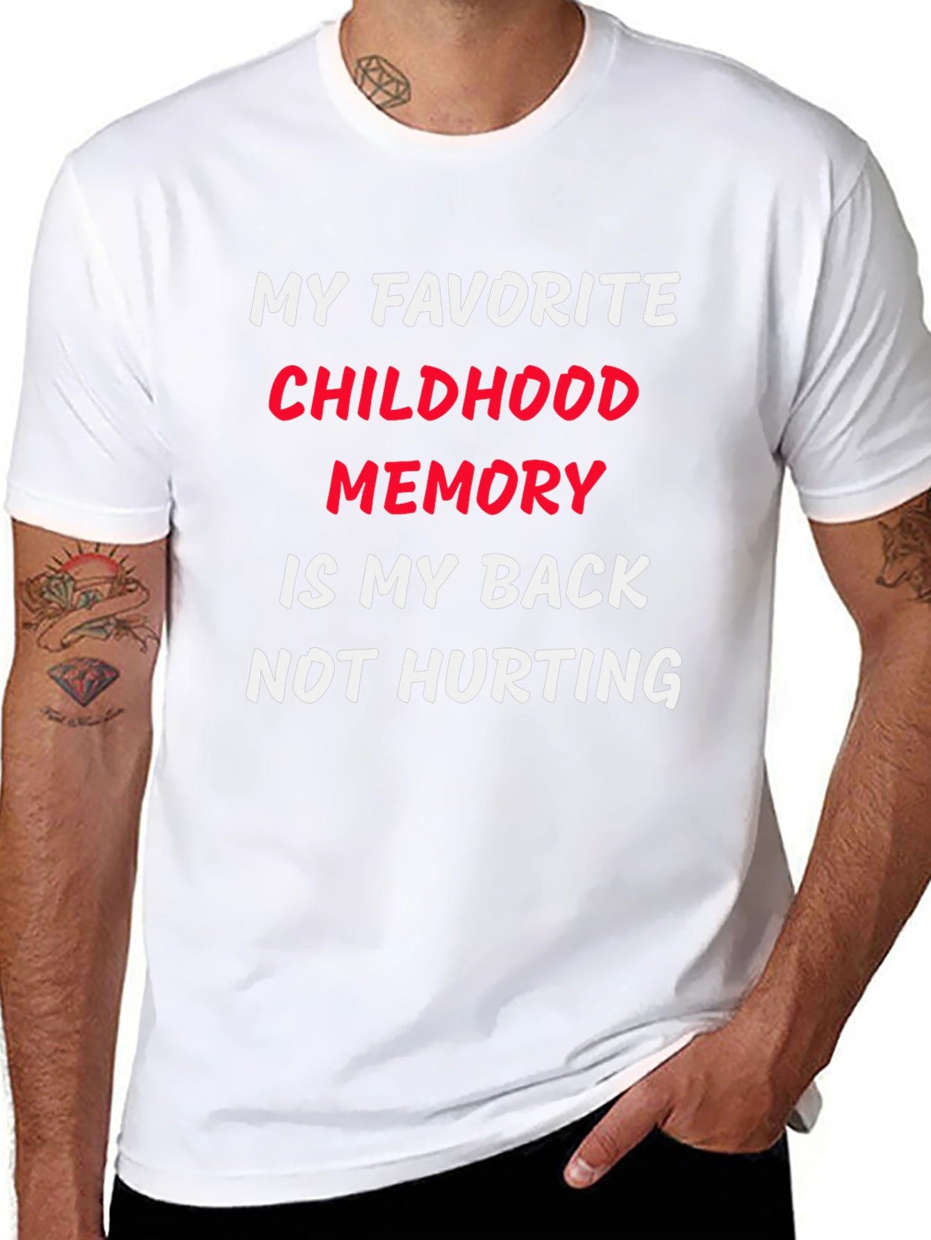 Funny Back Pain Childhood Memory T-Shirt