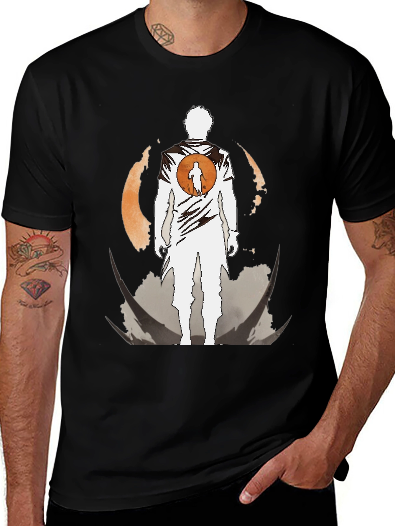 Stylish Graphic Tee - Anime Silhouette