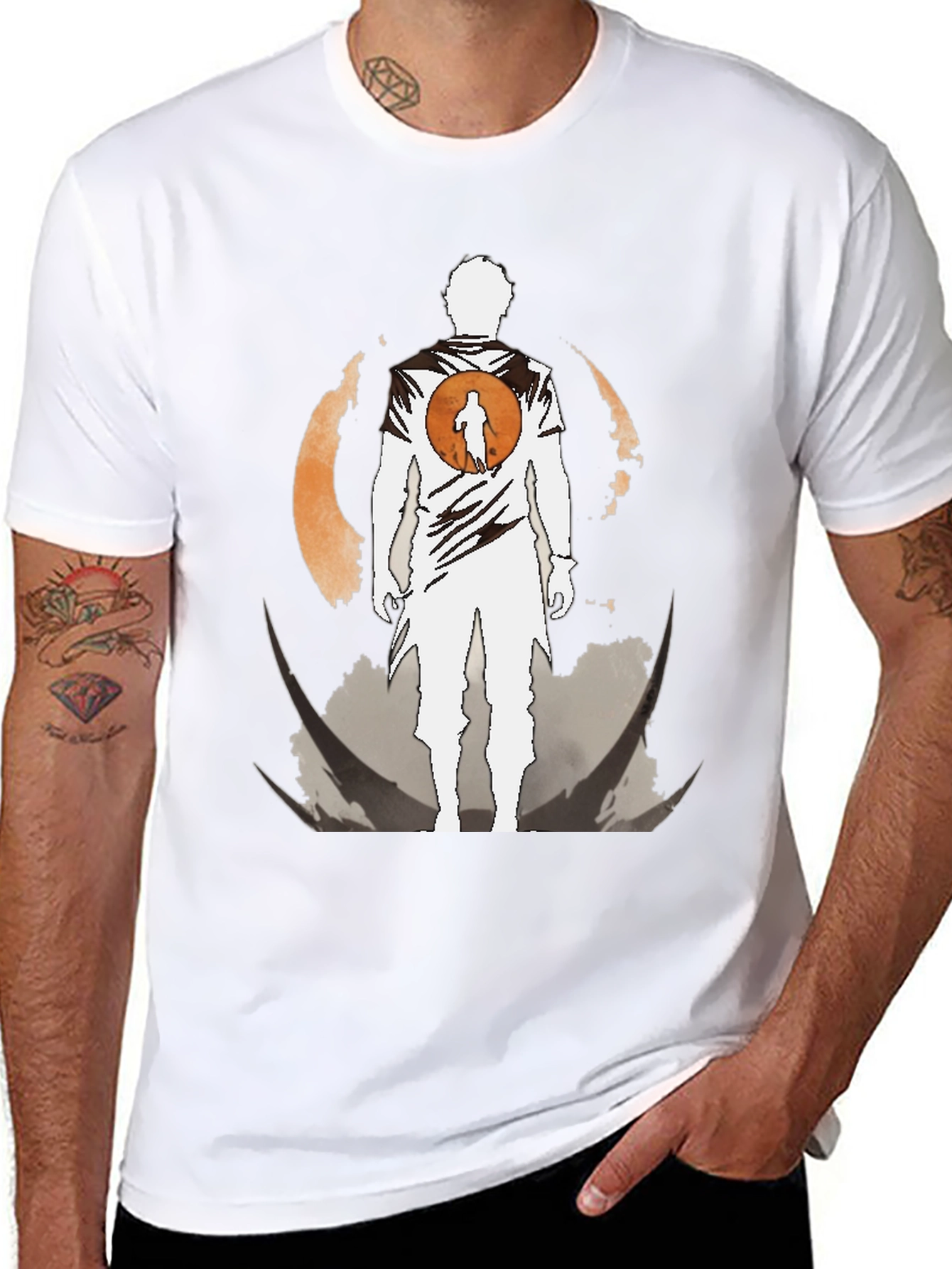 Stylish Graphic Tee - Anime Silhouette