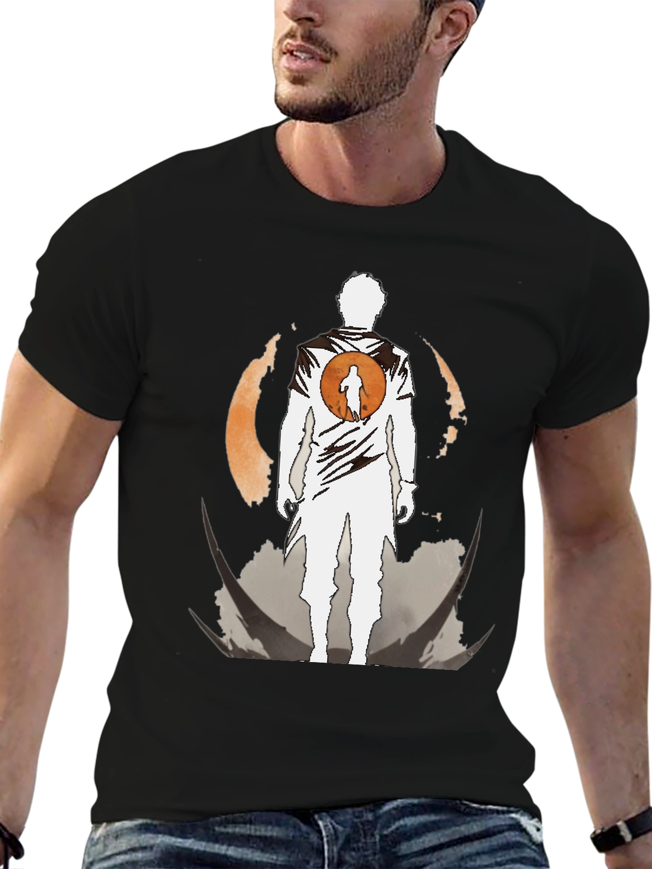 Stylish Graphic Tee - Anime Silhouette