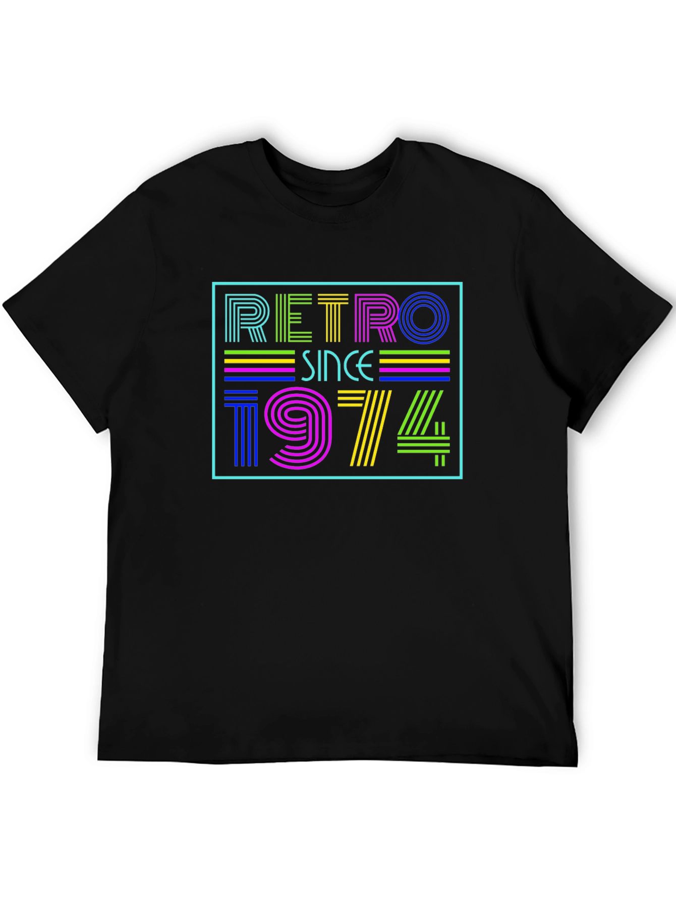 Retro Since 1974 Black T-Shirt