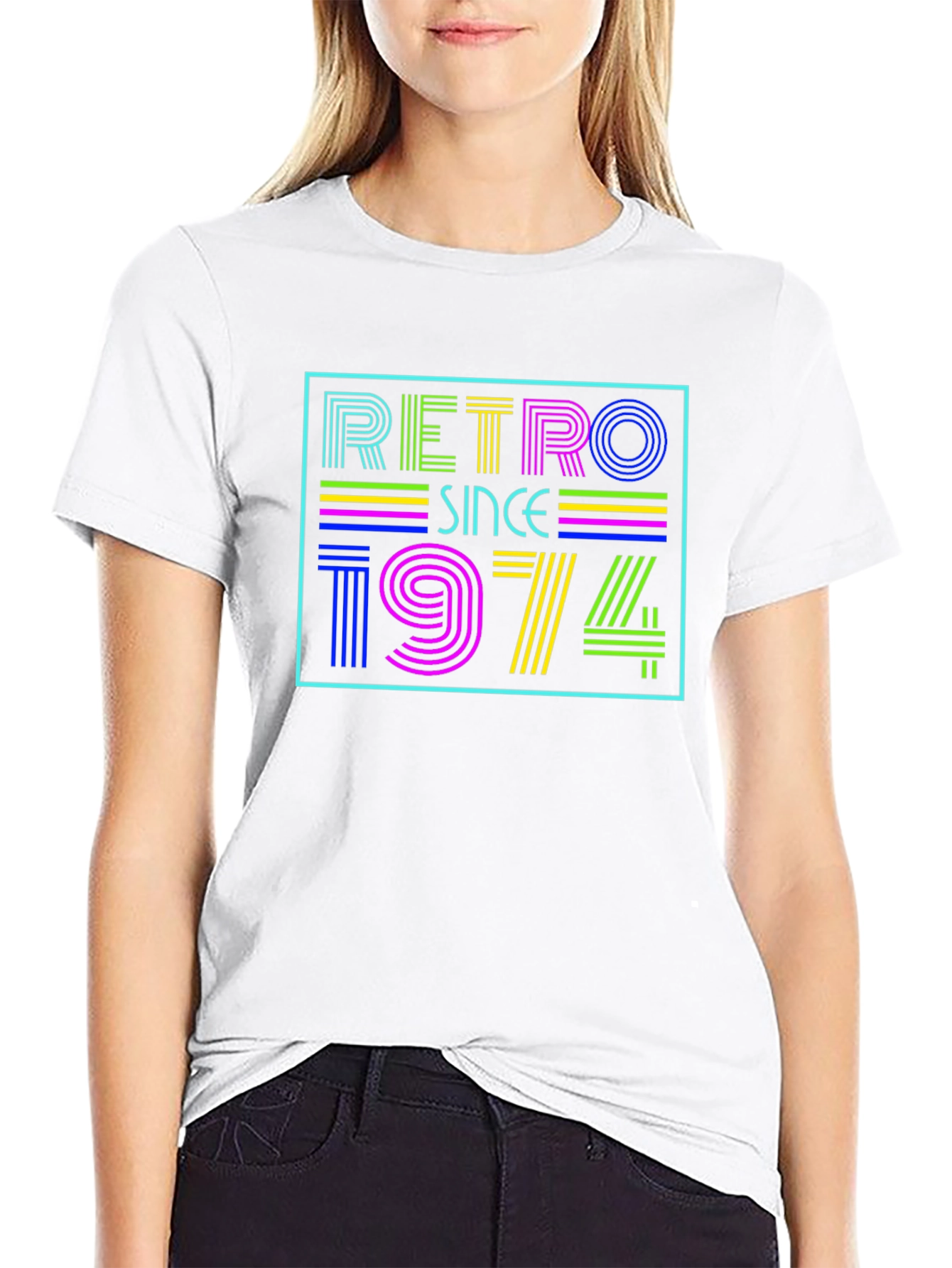 Retro Since 1974 Black T-Shirt