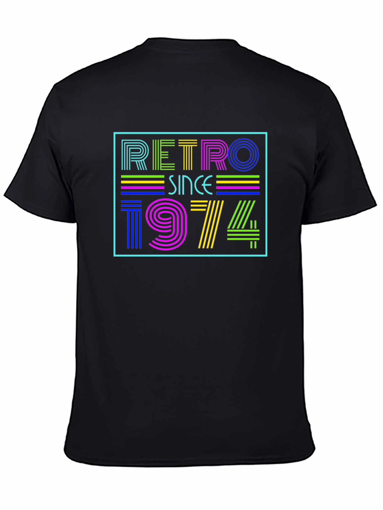 Retro Since 1974 Black T-Shirt