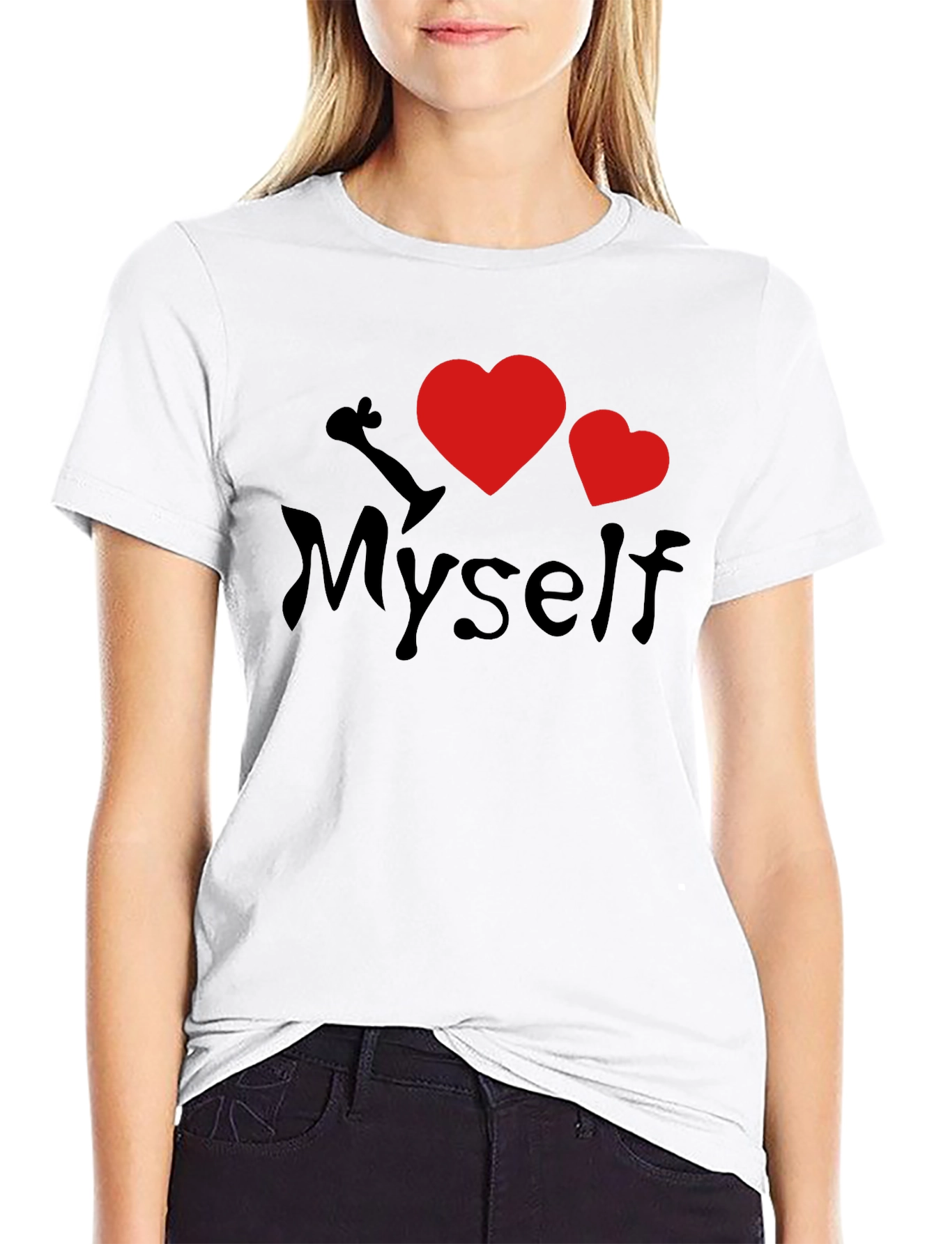 I Heart Myself Black T-Shirt