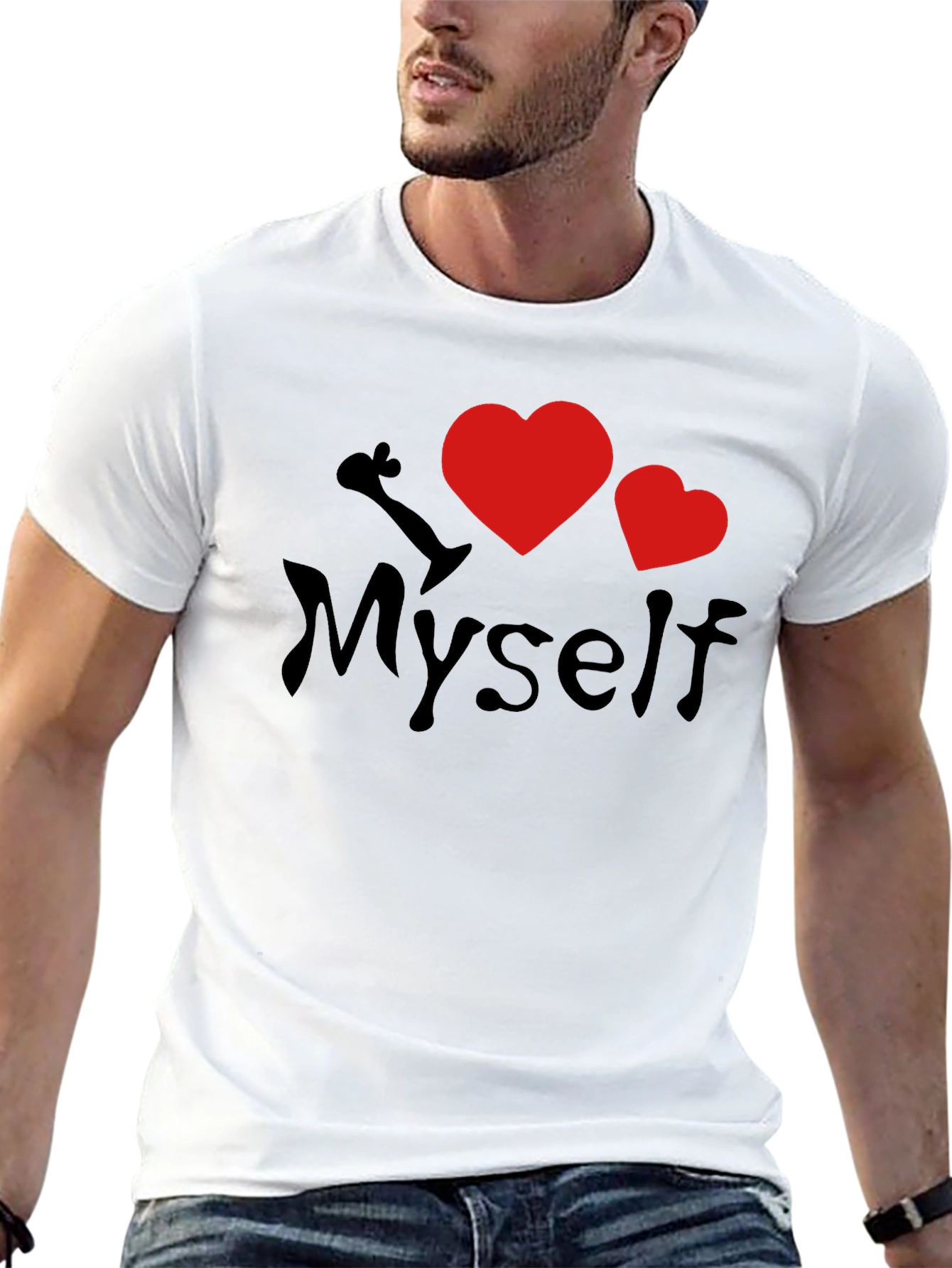 I Heart Myself Black T-Shirt