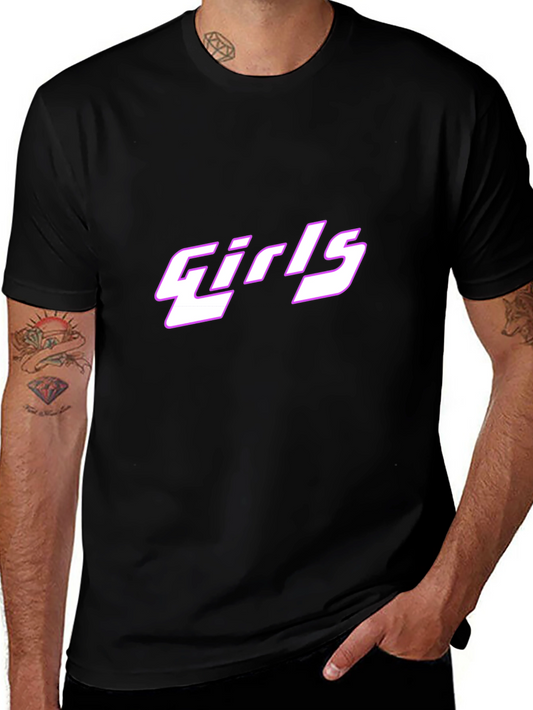 Girls Graphic Tee - Black Cotton T-Shirt