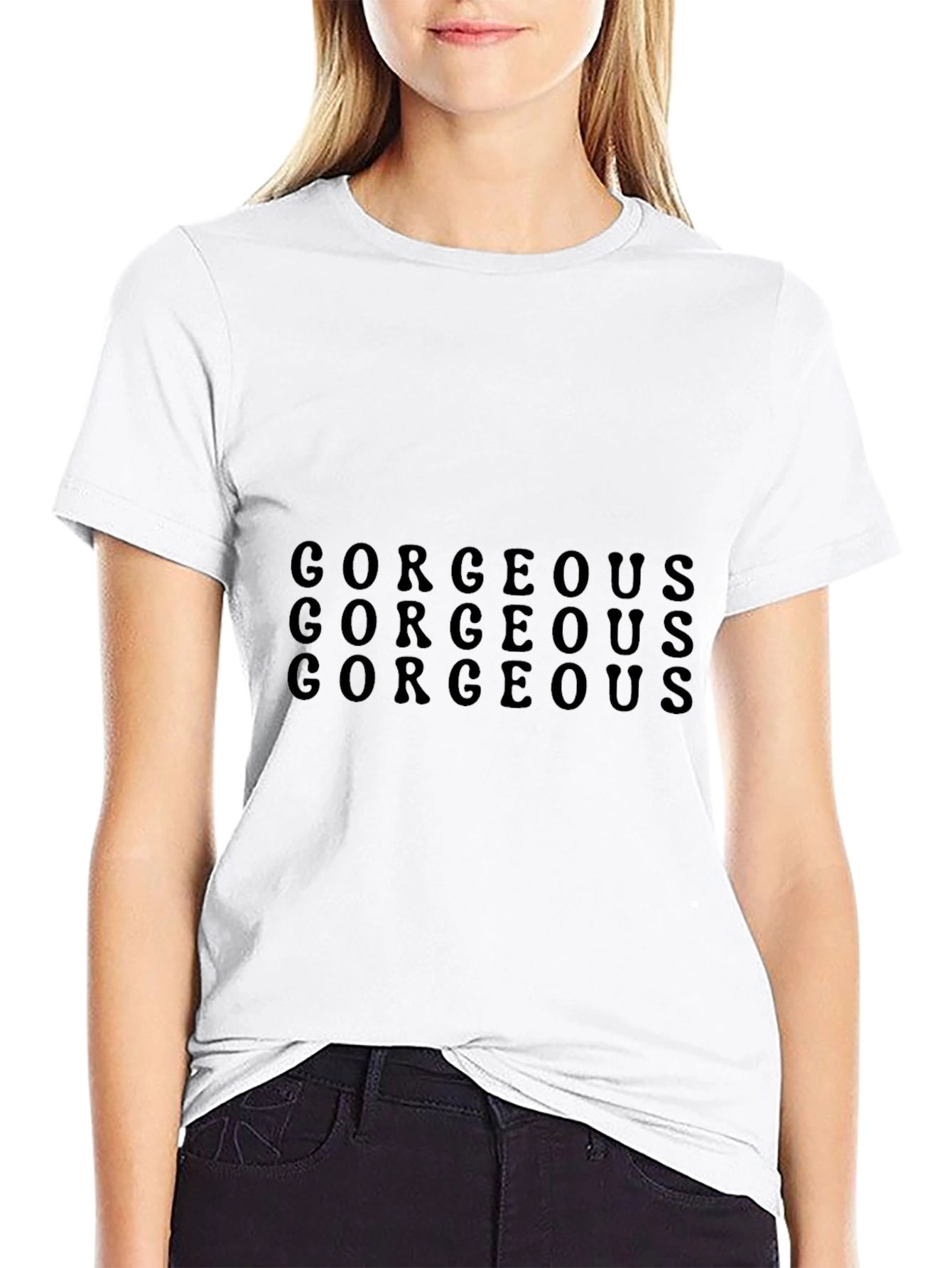 Gorgeous Graphic Tee - Stylish Black T-Shirt