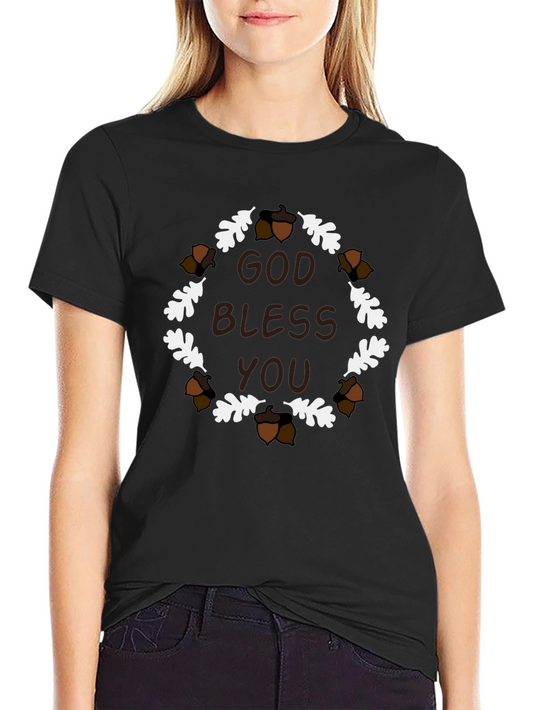 God Bless You Acorn Wreath T-Shirt