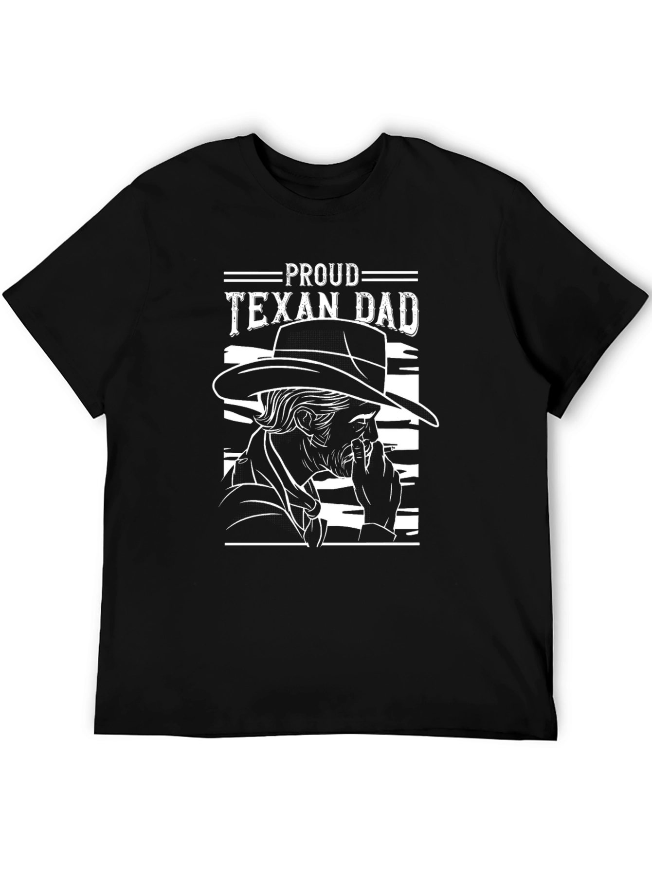 Proud Texan Dad Graphic Tee - Black