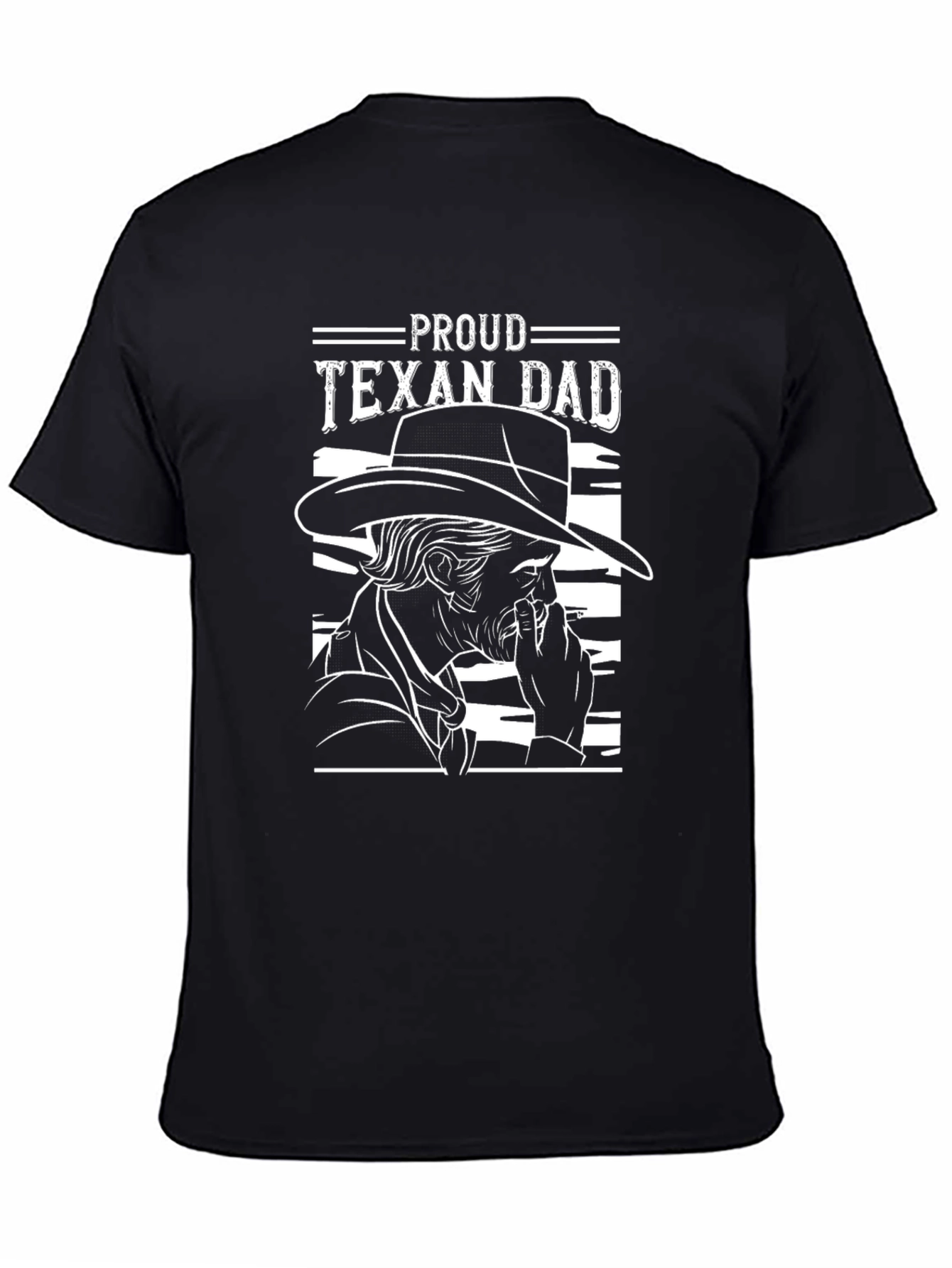 Proud Texan Dad Graphic Tee - Black