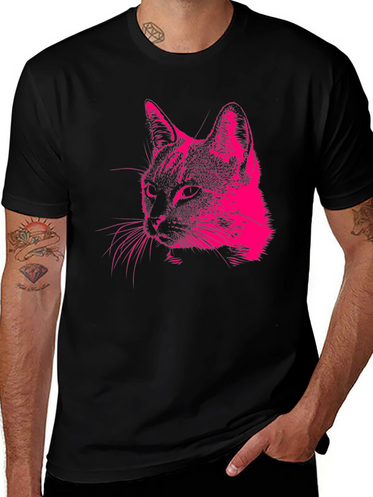 Cool Cat Graphic Tee - Mens Black T-Shirt