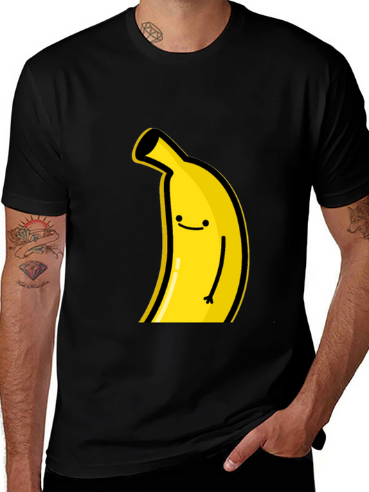Funny Banana Graphic Tee - Black Cotton T-Shirt