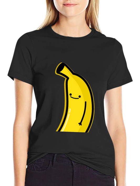 Funny Banana Graphic Tee - Black Cotton T-Shirt