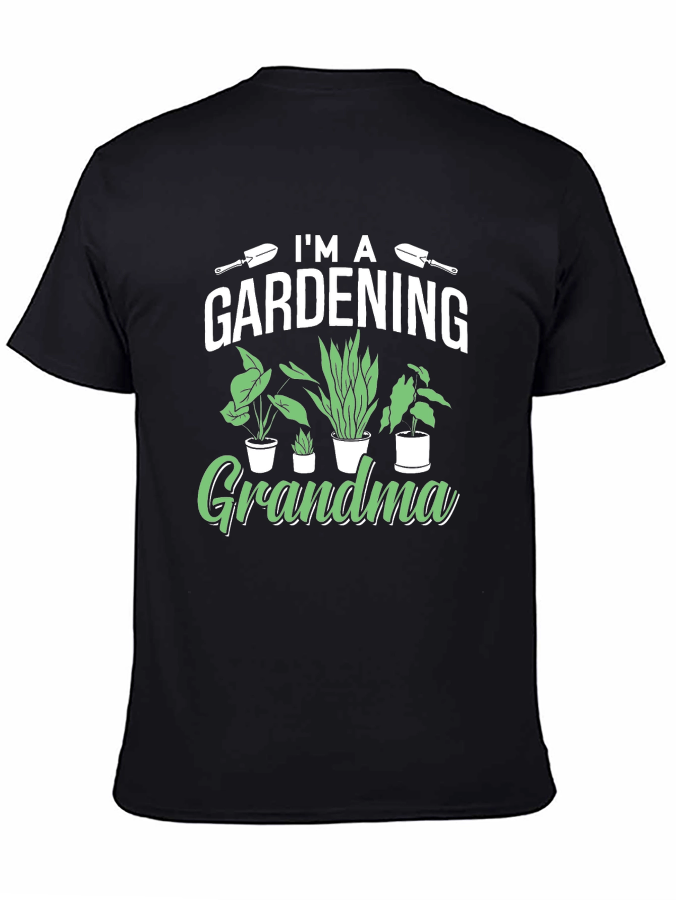 Gardening Grandma T-Shirt - Black Cotton Tee