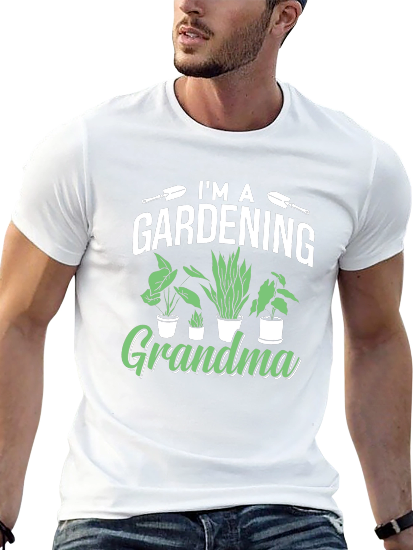 Gardening Grandma T-Shirt - Black Cotton Tee