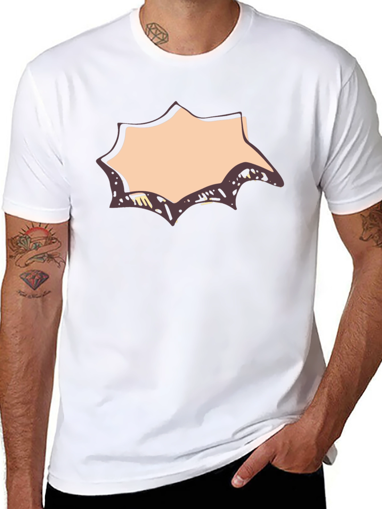 Novelty Graphic Print Tee - Black