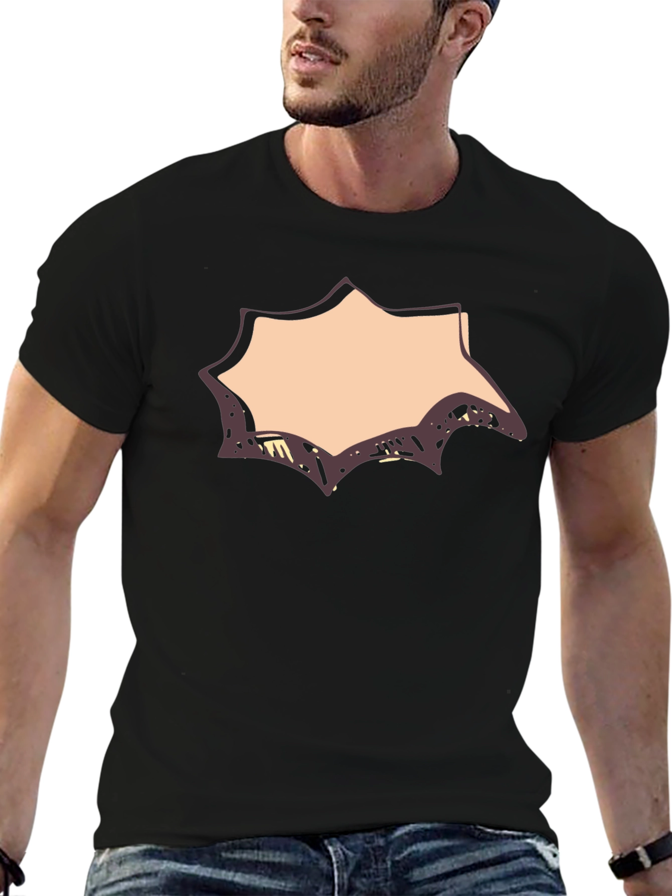 Novelty Graphic Print Tee - Black