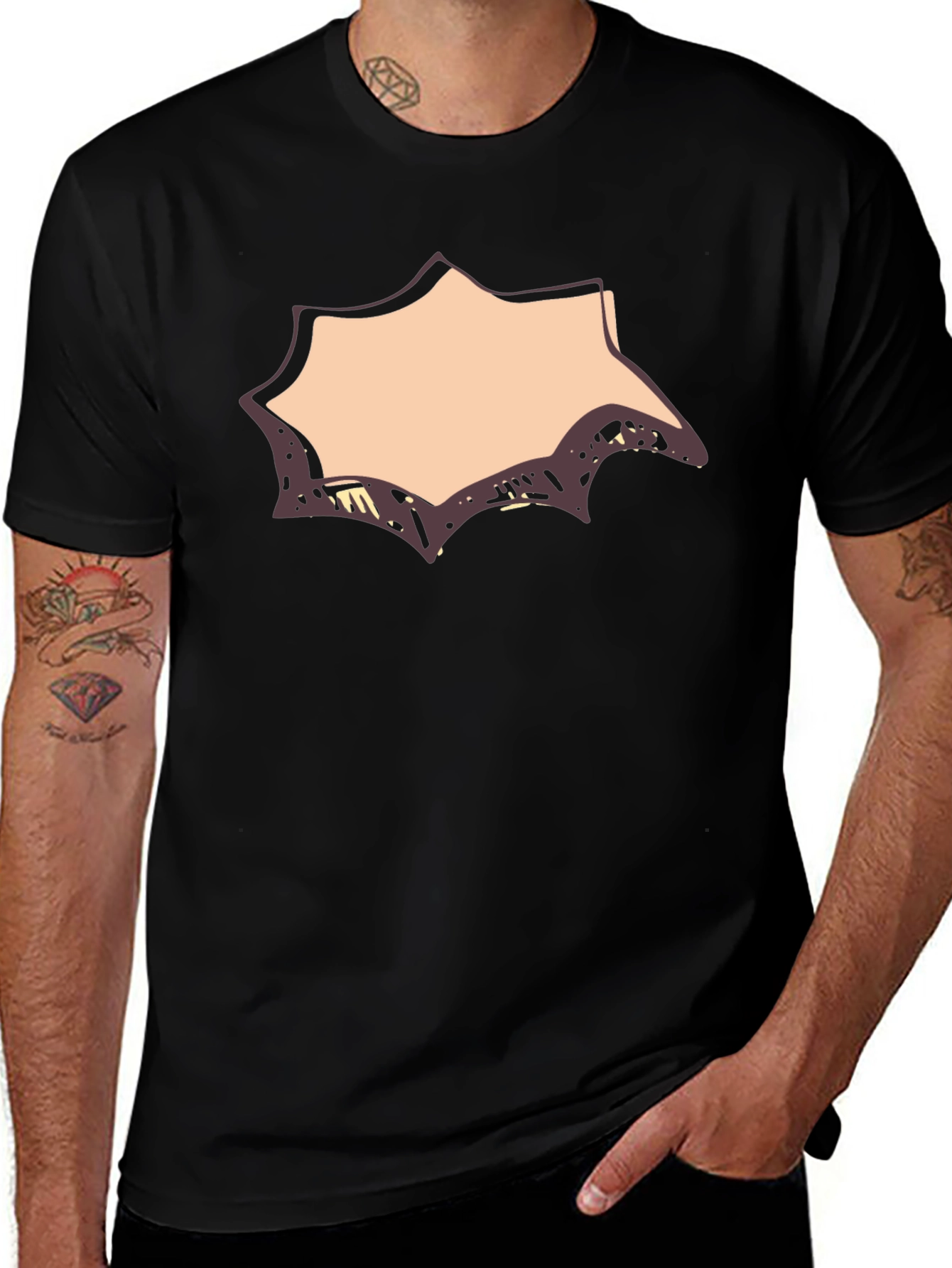 Novelty Graphic Print Tee - Black