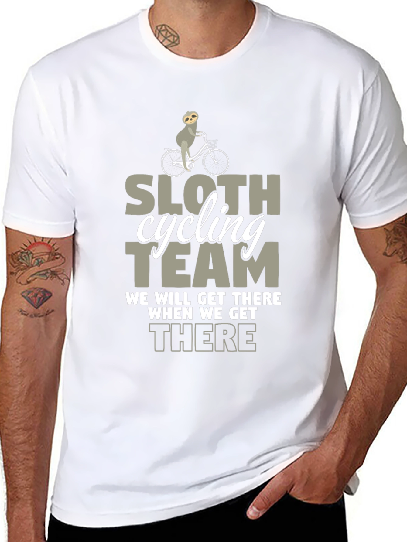 Sloth Cycling Team T-Shirt: Funny Graphic Tee